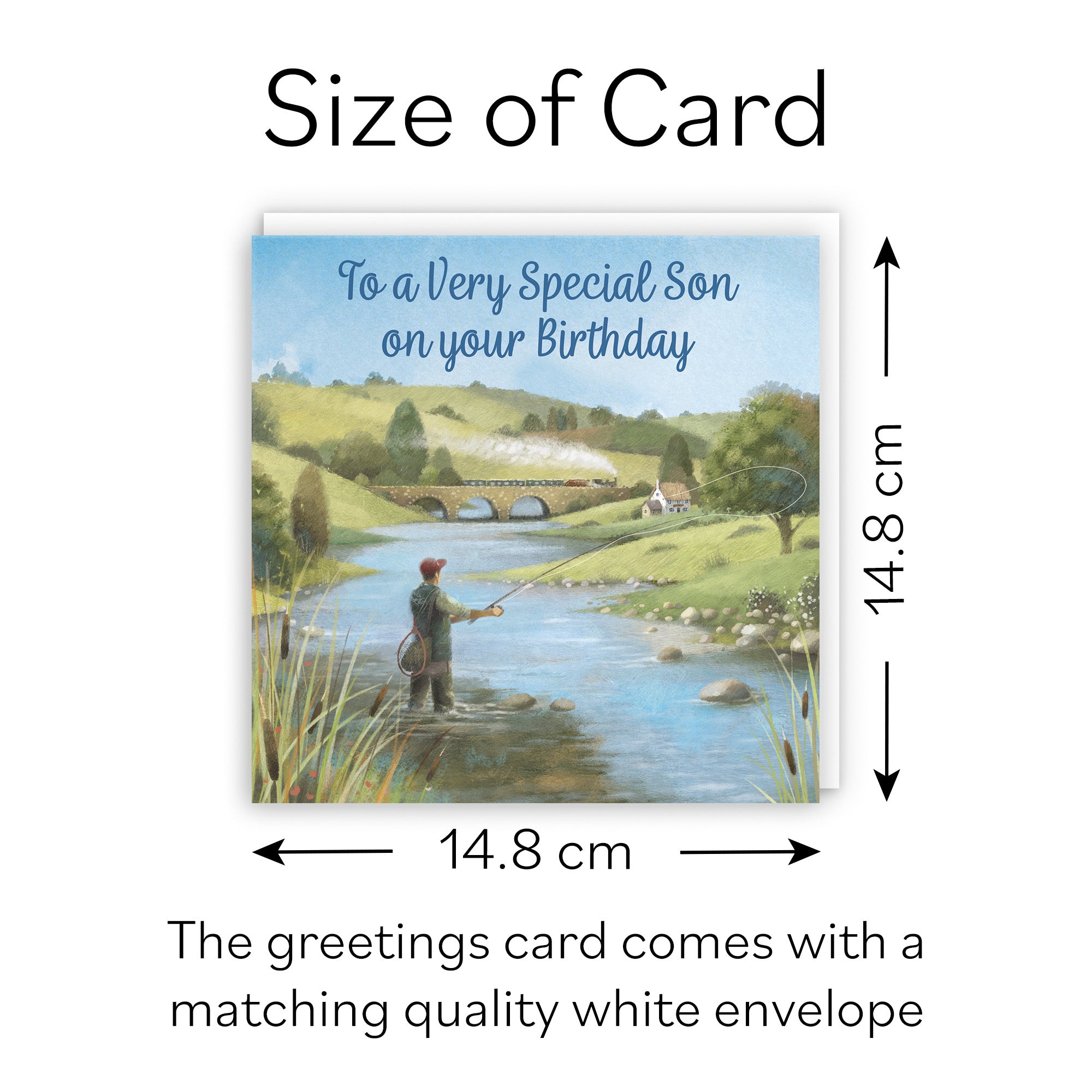 Son Fly Fishing Birthday Card Milo's Gallery - Default Title (B0CQWRKKXT)