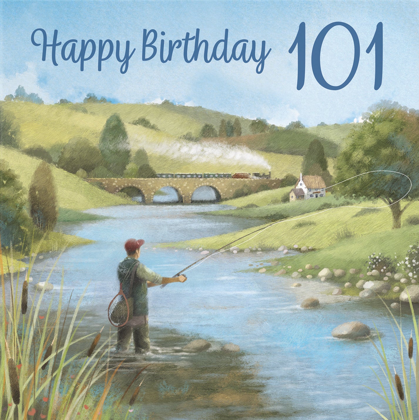 Fly Fishing 101st Birthday Card Milo's Gallery - Default Title (B0CQWRKPCH)