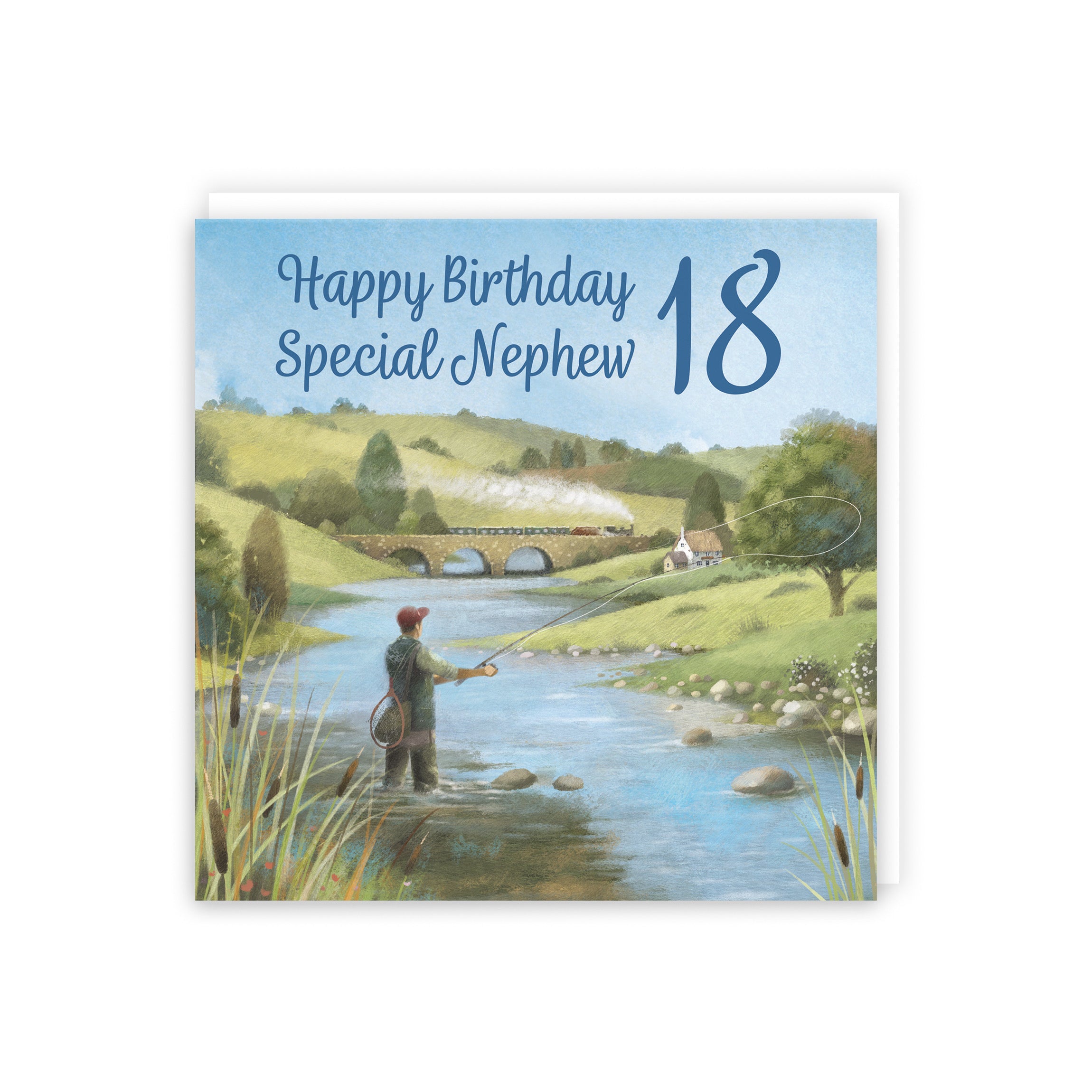 18th Nephew Fly Fishing Birthday Card Milo's Gallery - Default Title (B0CQWRNPFH)