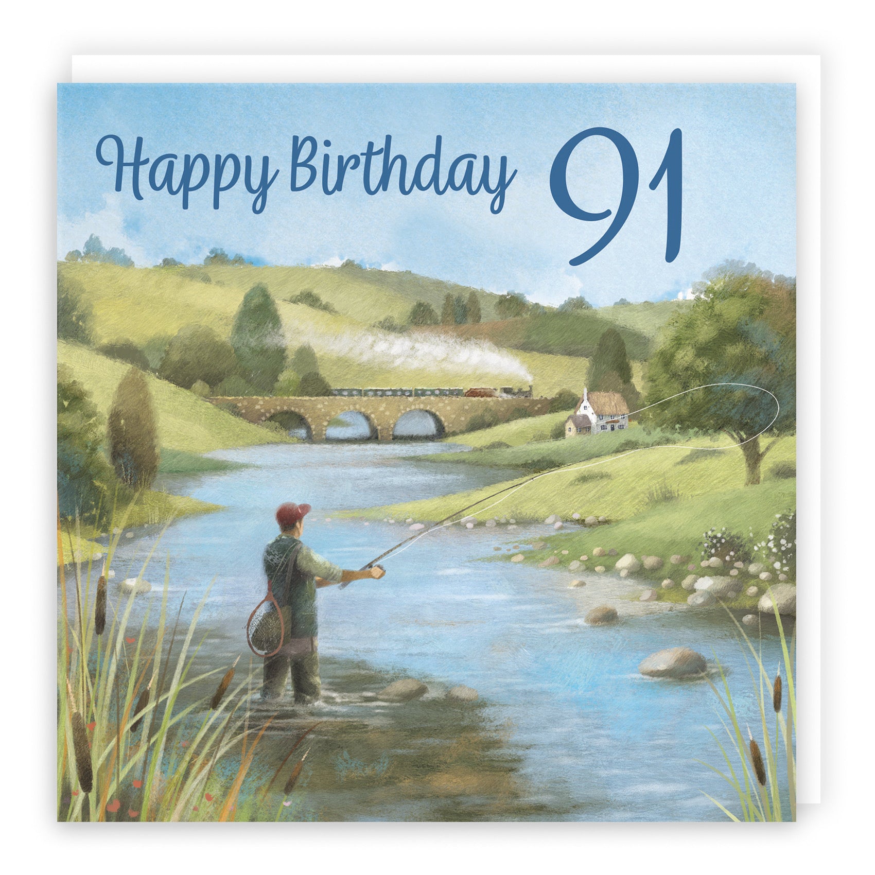 Fly Fishing 91st Birthday Card Milo's Gallery - Default Title (B0CQWRNSHR)