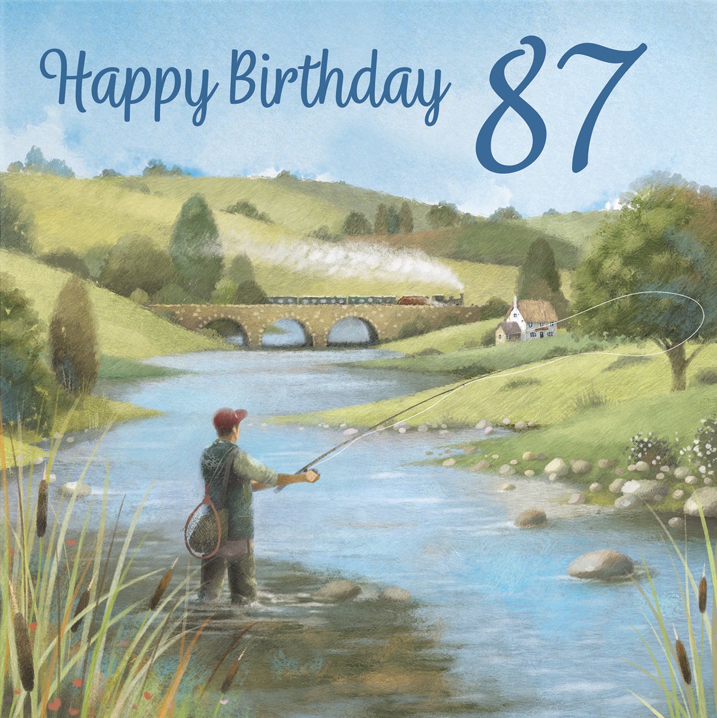 Fly Fishing 87th Birthday Card Milo's Gallery - Default Title (B0CQWRT5S1)