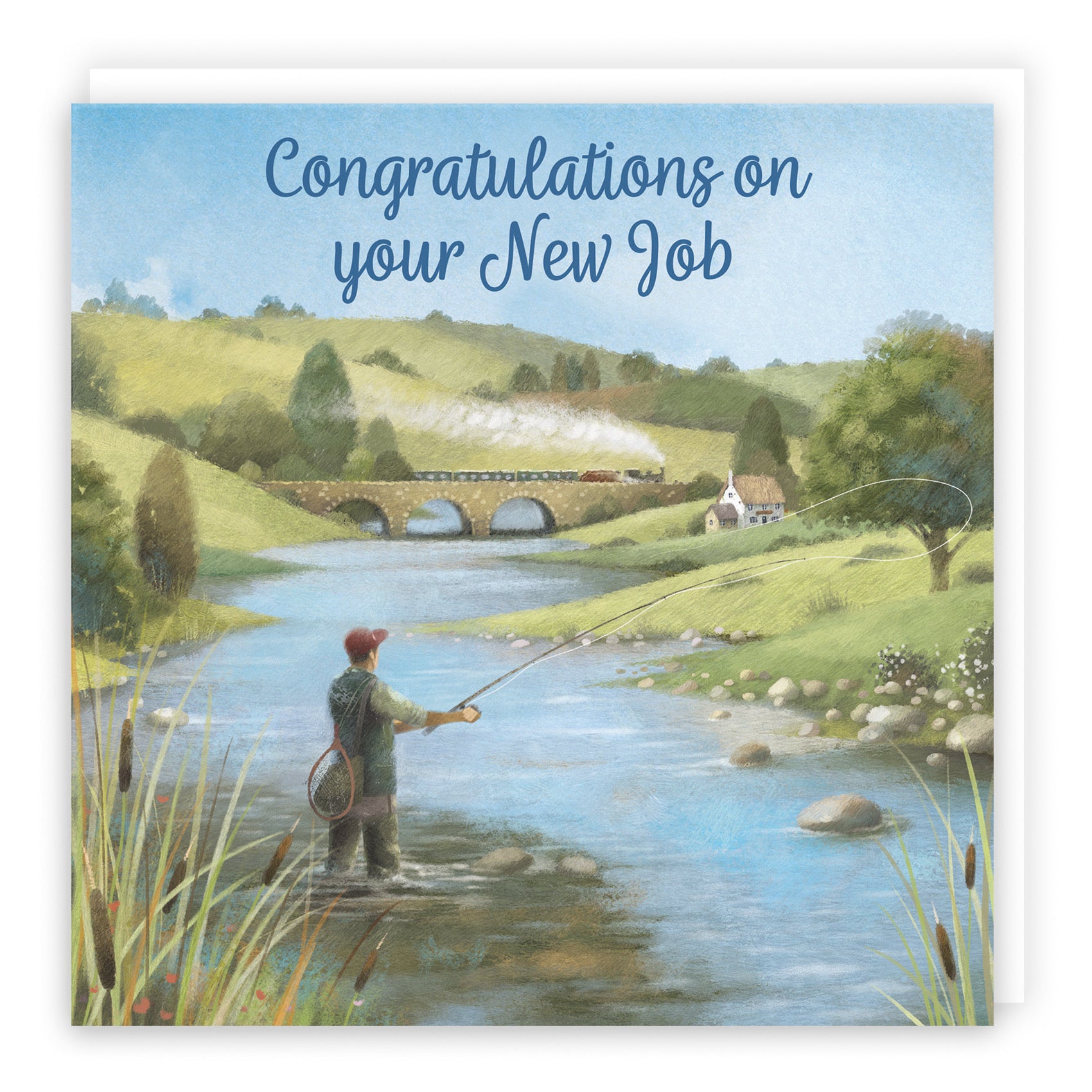 Fly Fishing New Job Congratulations Card Milo's Gallery - Default Title (B0CQWRX3JT)
