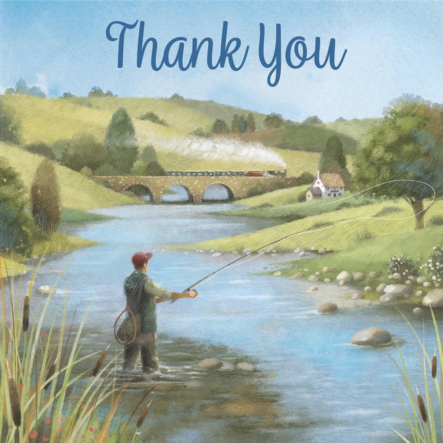 Fly Fishing Thank You Card Milo's Gallery - Default Title (B0CQWS525M)