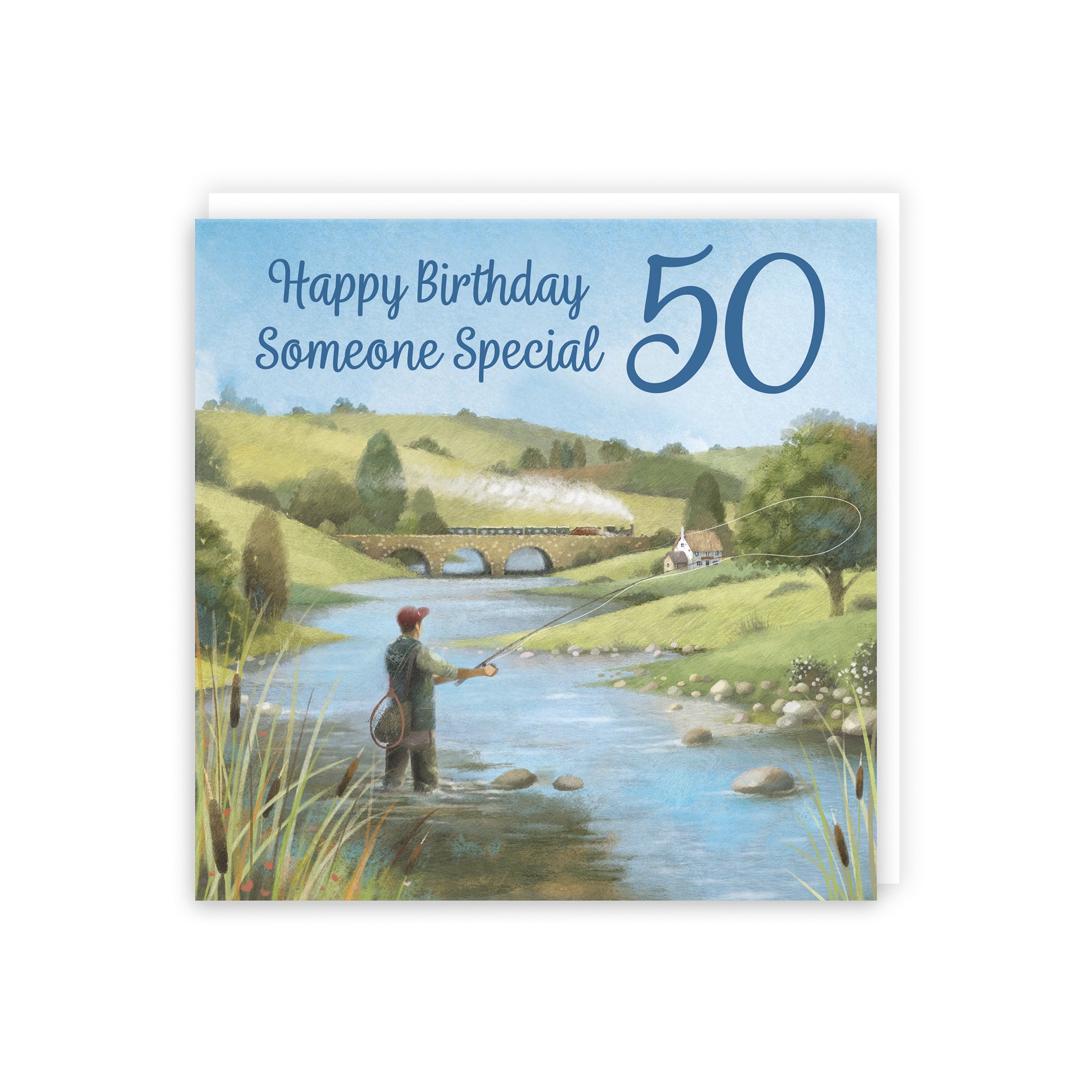 50th Someone Special Fly Fishing Birthday Card Milo's Gallery - Default Title (B0CQWS83Q1)