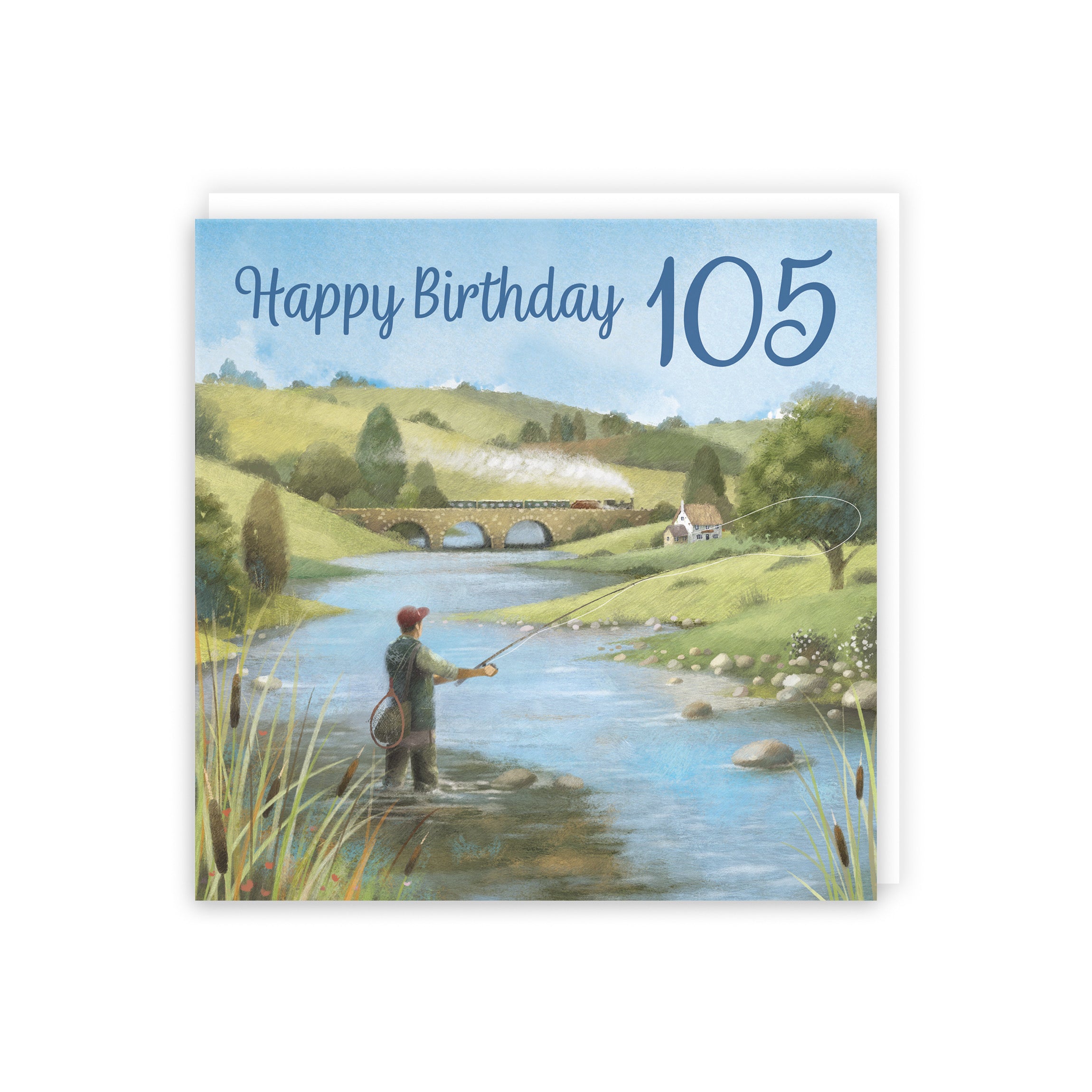 Fly Fishing 105th Birthday Card Milo's Gallery - Default Title (B0CQWS8NW9)