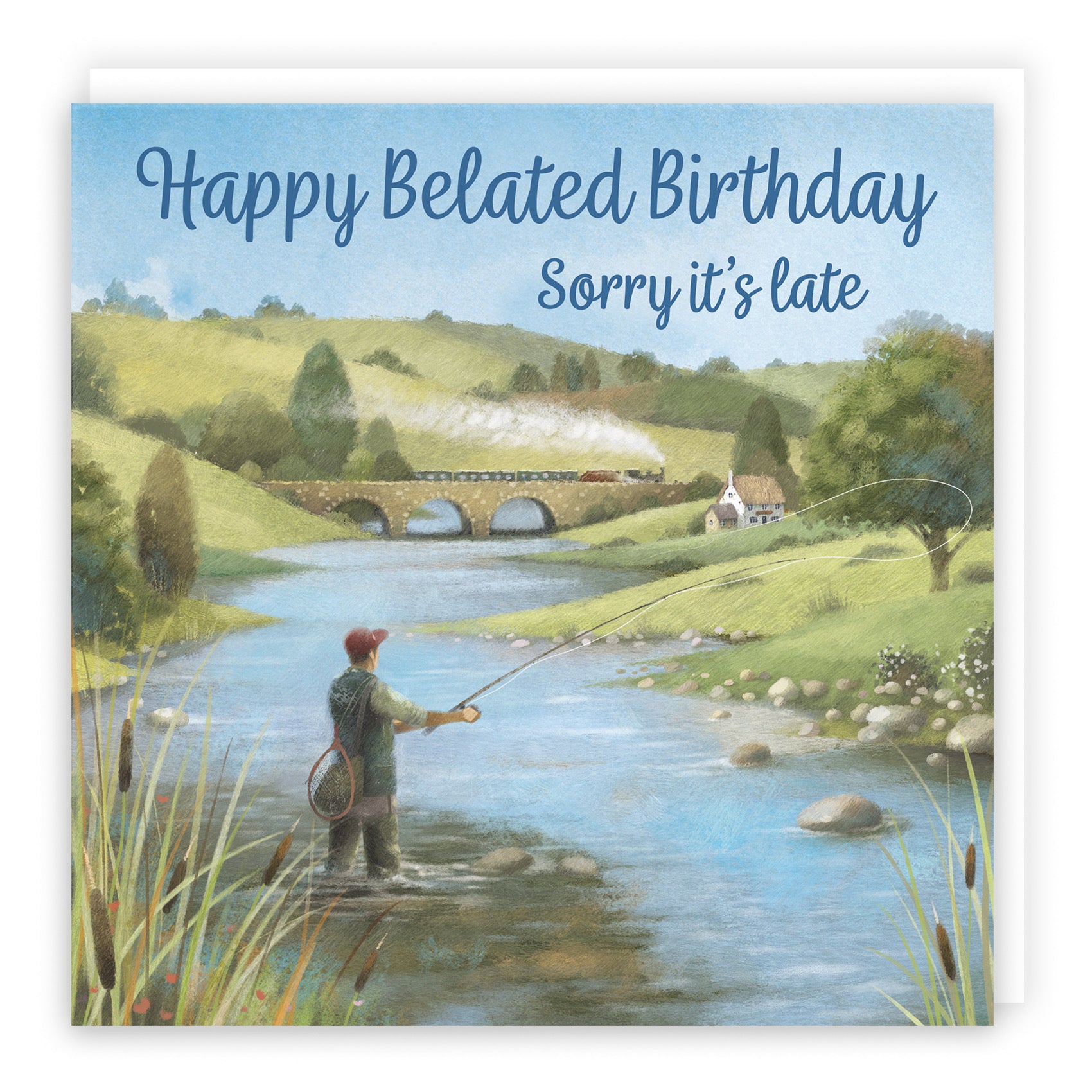 Fly Fishing Belated Birthday Card Milo's Gallery - Default Title (B0CQWS8XLL)