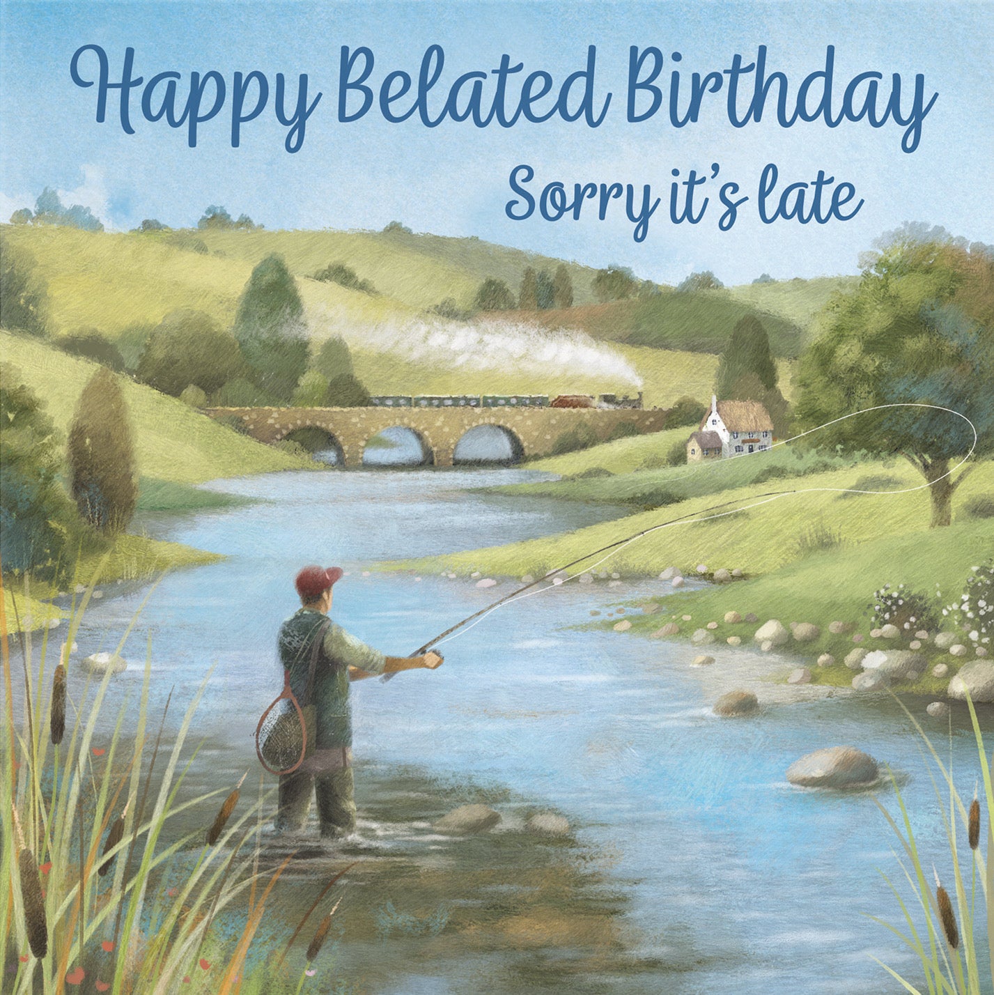 Fly Fishing Belated Birthday Card Milo's Gallery - Default Title (B0CQWS8XLL)