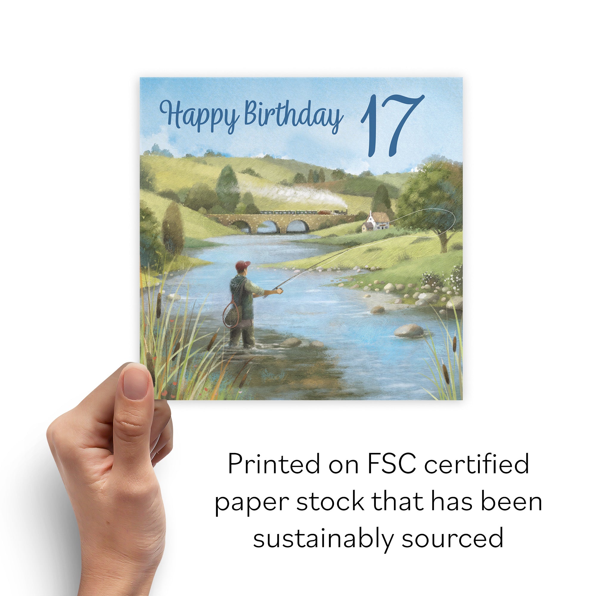 Fly Fishing 17th Birthday Card Milo's Gallery - Default Title (B0CQWS92MV)