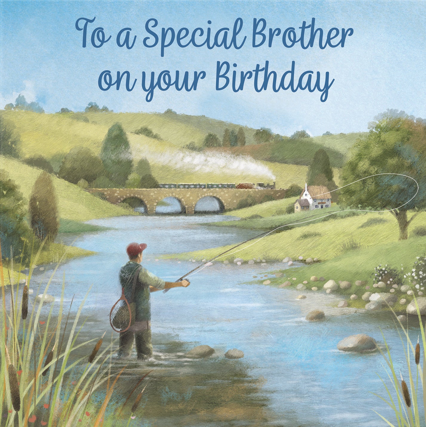 Brother Fly Fishing Birthday Card Milo's Gallery - Default Title (B0CQWS9FXV)