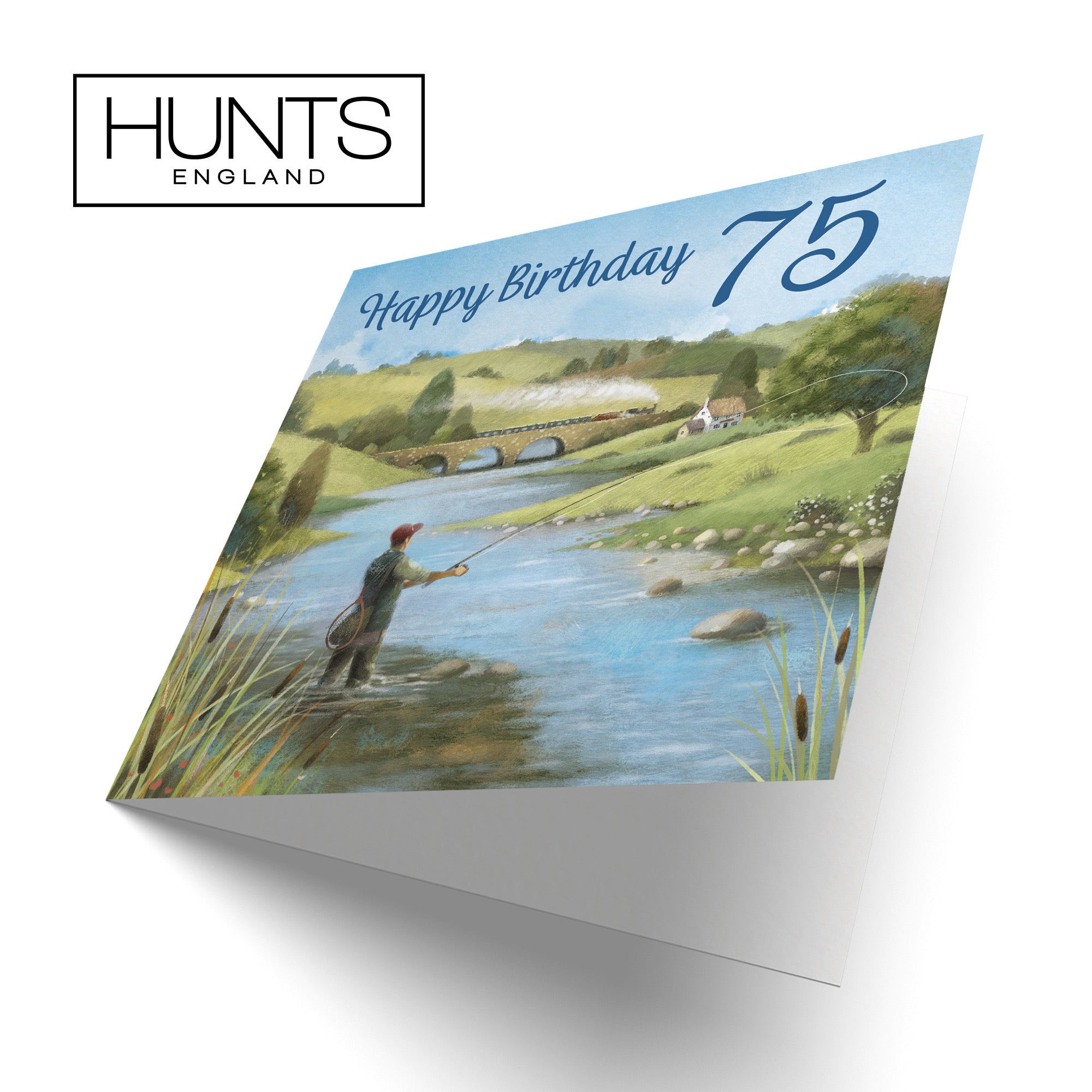 Fly Fishing 75th Birthday Card Milo's Gallery – Hunts England