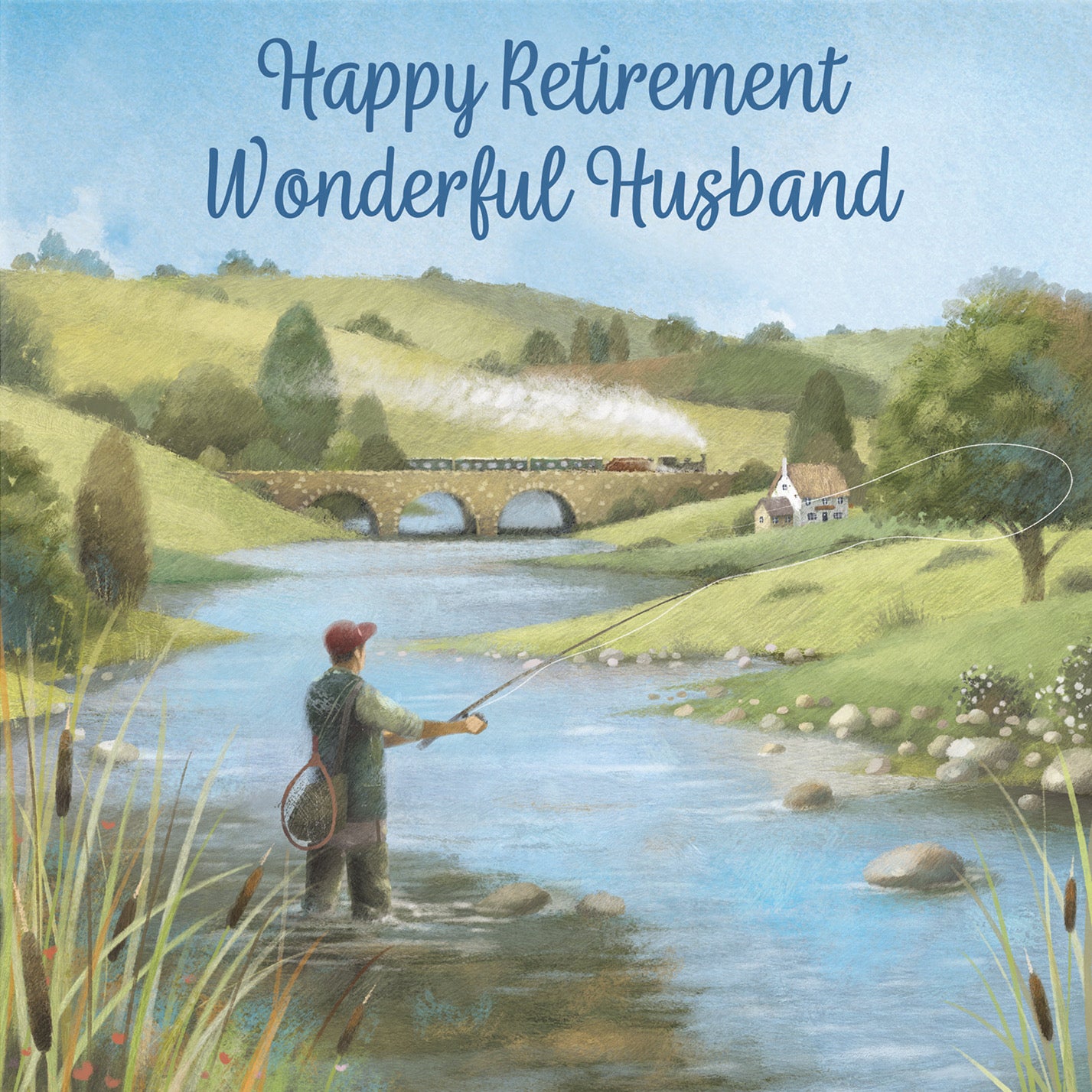 Fly Fishing Husband Retirement Card Milo's Gallery - Default Title (B0CQWSC67T)