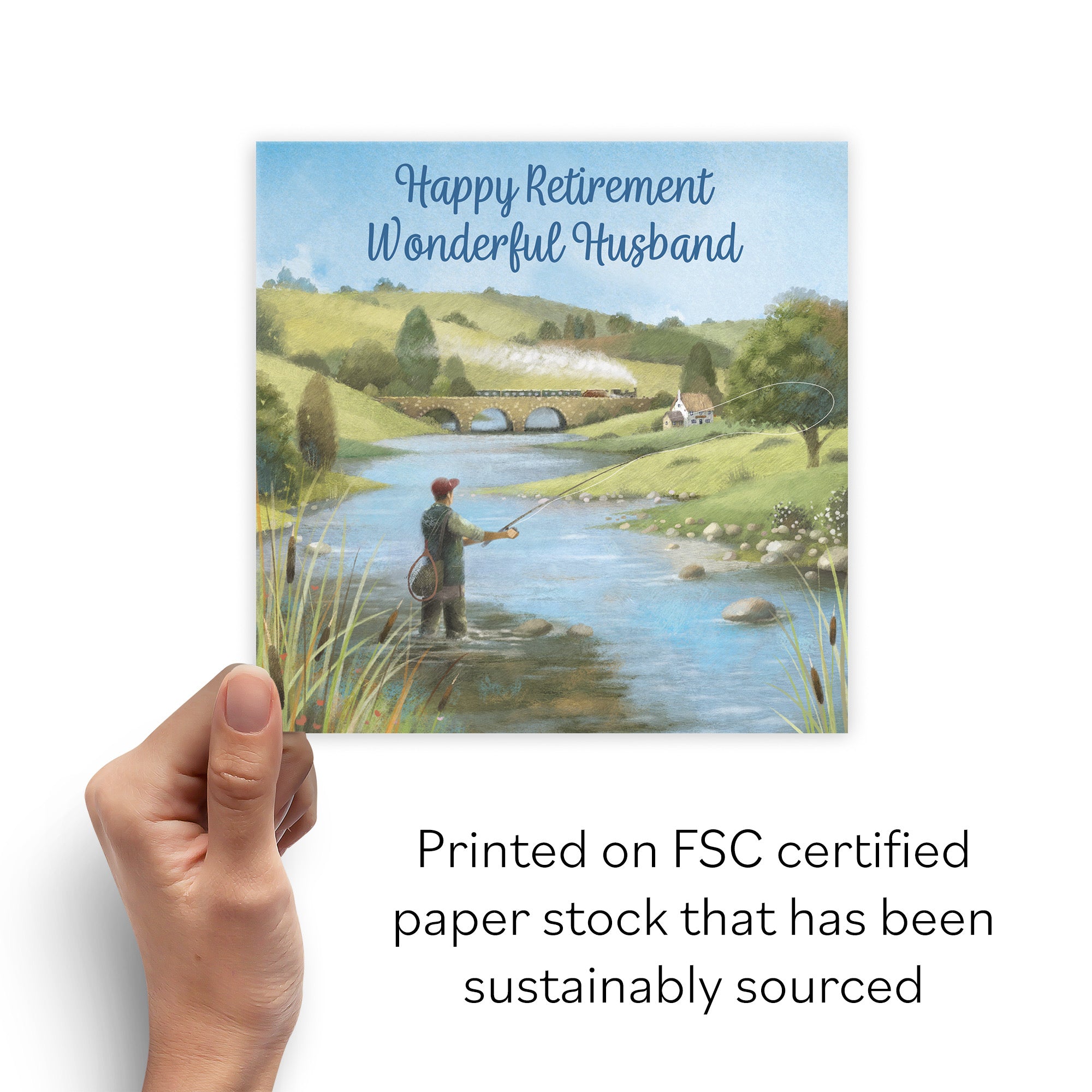 Fly Fishing Husband Retirement Card Milo's Gallery - Default Title (B0CQWSC67T)