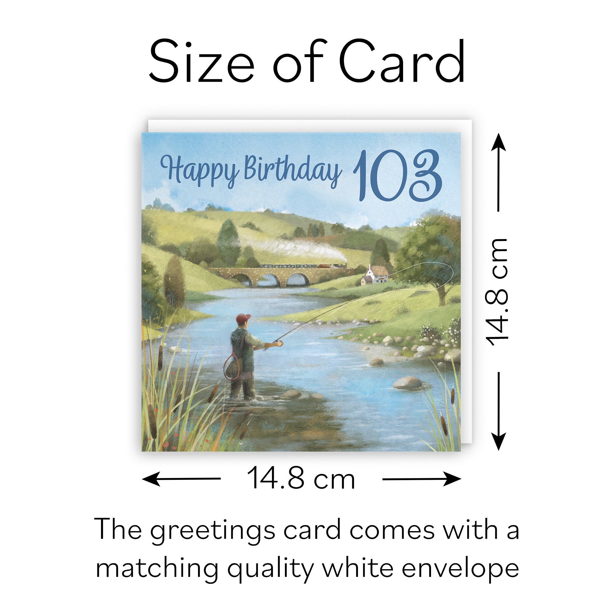 Fly Fishing 103rd Birthday Card Milo's Gallery - Default Title (B0CQWSCSXG)