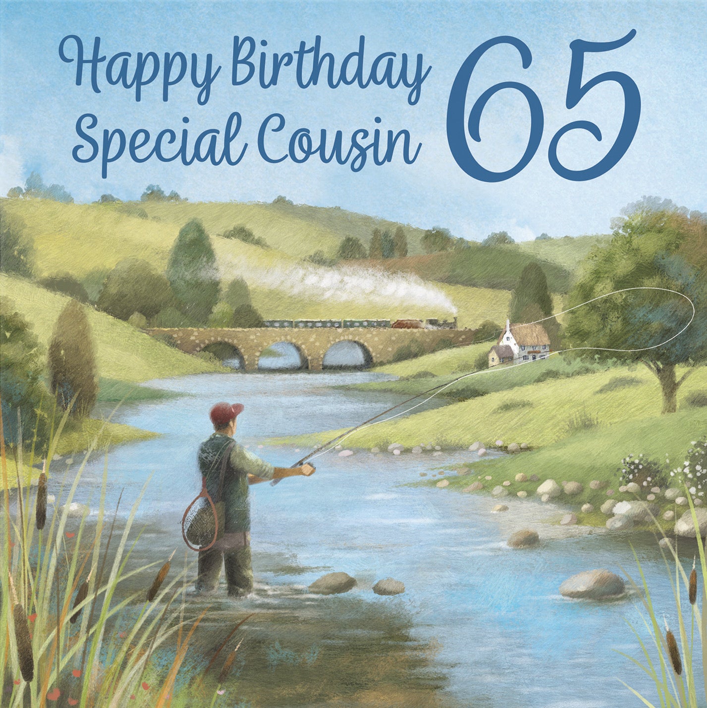 65th Cousin Fly Fishing Birthday Card Milo's Gallery - Default Title (B0CQWSJQYQ)