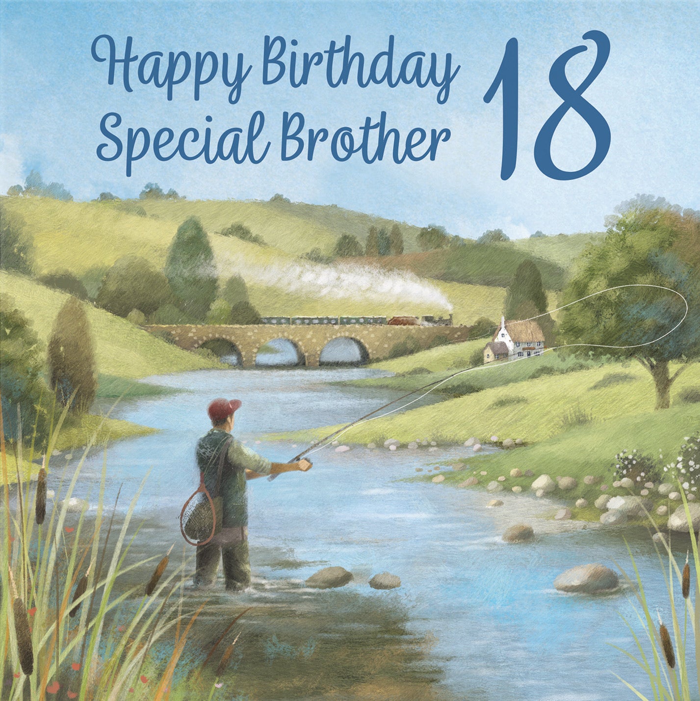 18th Brother Fly Fishing Birthday Card Milo's Gallery - Default Title (B0CQWSNN3J)