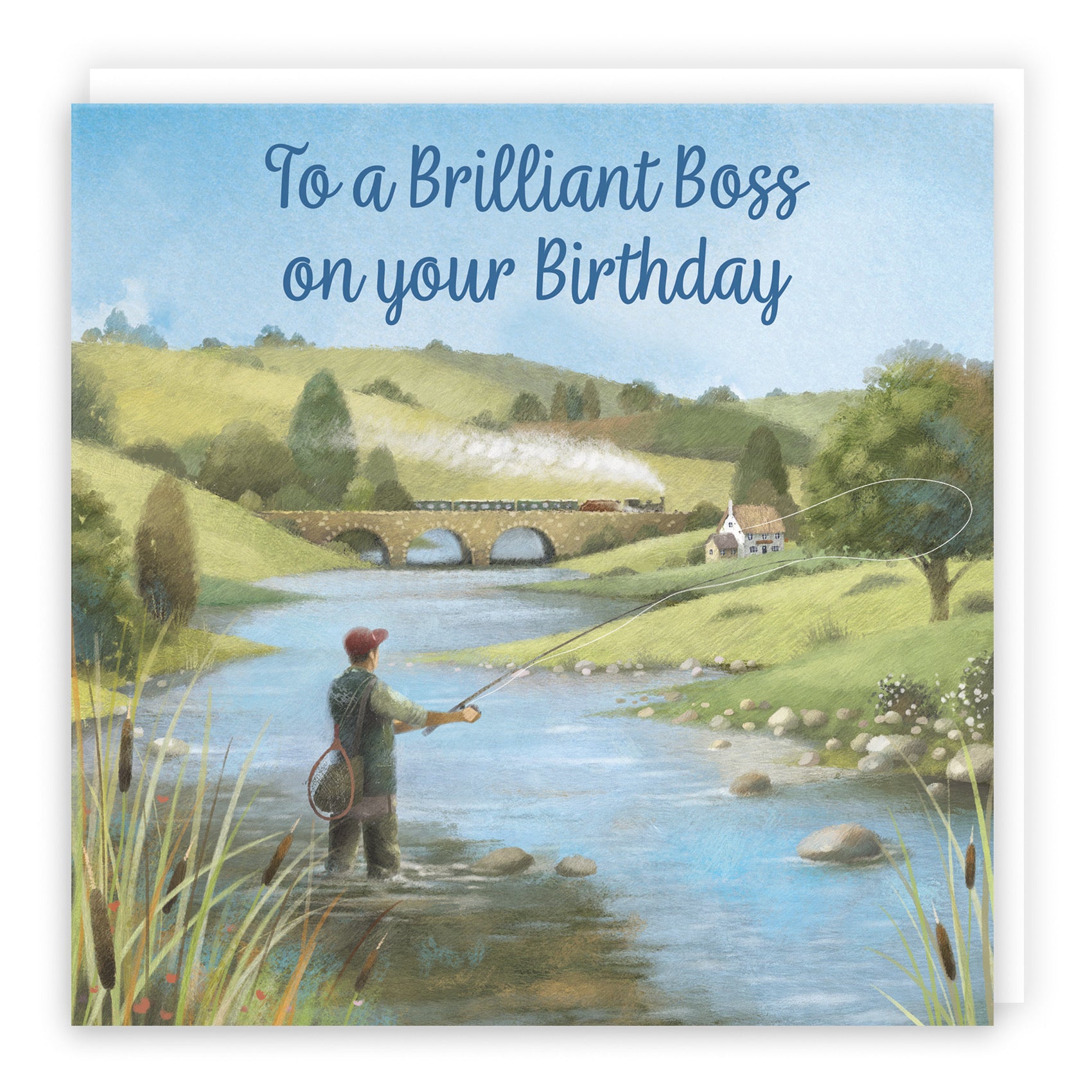 Boss Fly Fishing Birthday Card Milo's Gallery - Default Title (B0CQWSV9JB)