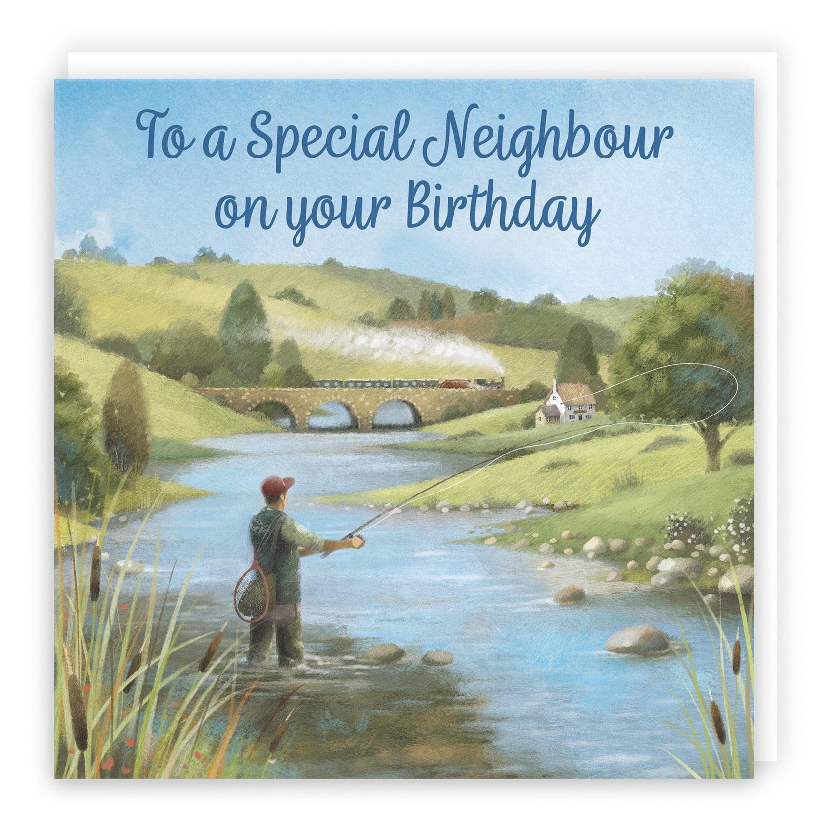 Neighbour Fly Fishing Birthday Card Milo's Gallery - Default Title (B0CQWSXLSH)