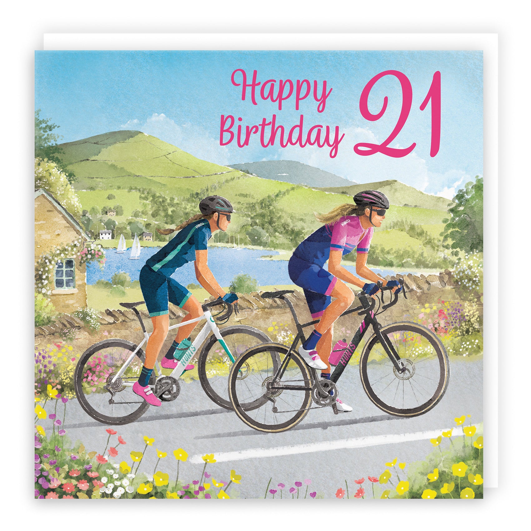 Cycling Female 21st Birthday Card Milo's Gallery - Default Title (B0CQZ3LN57)