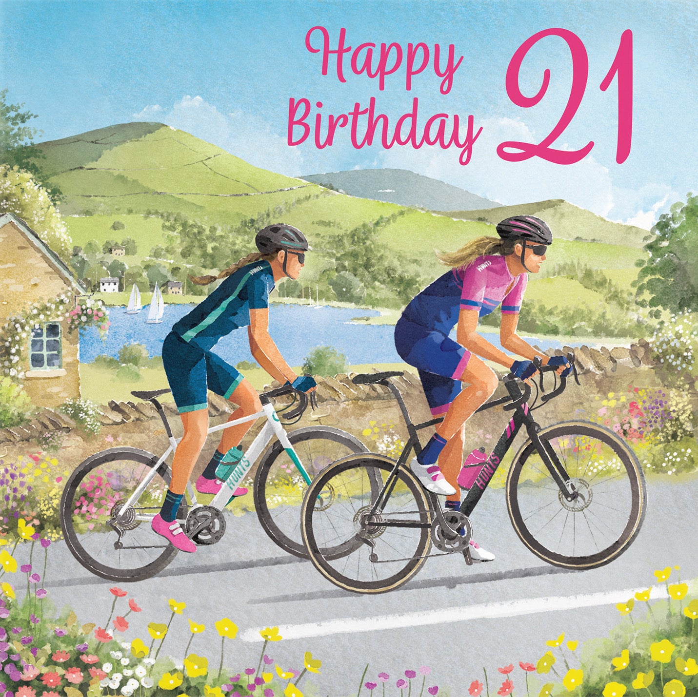 Cycling Female 21st Birthday Card Milo's Gallery - Default Title (B0CQZ3LN57)