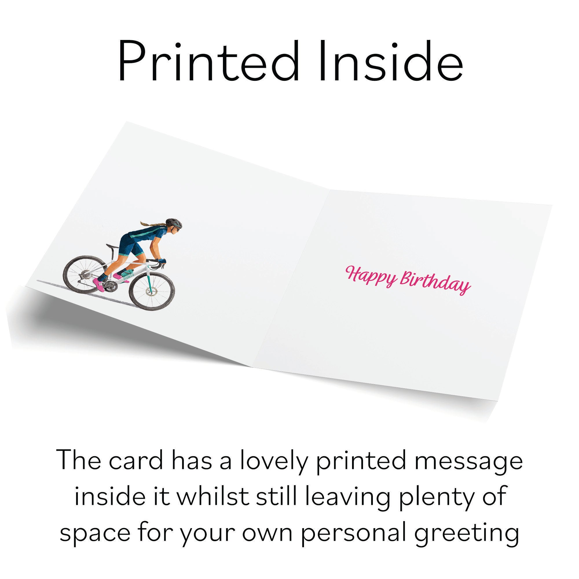 Cycling Female 21st Birthday Card Milo's Gallery - Default Title (B0CQZ3LN57)