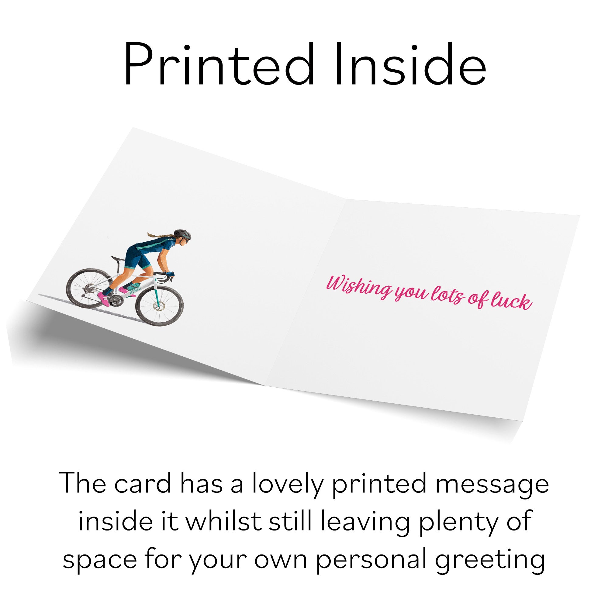 Cycling Female Good Luck Card Milo's Gallery - Default Title (B0CQZ3QMXH)