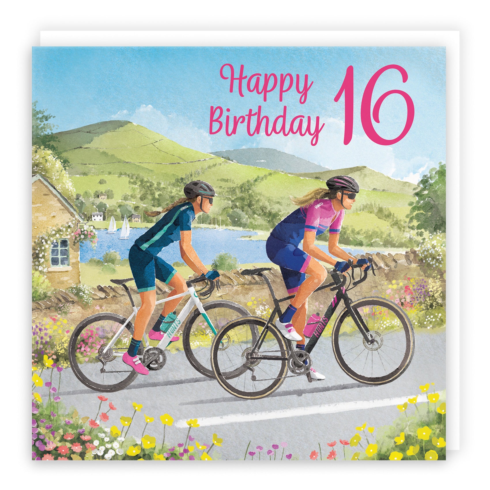 Cycling Female 16th Birthday Card Milo's Gallery - Default Title (B0CQZ3SY96)