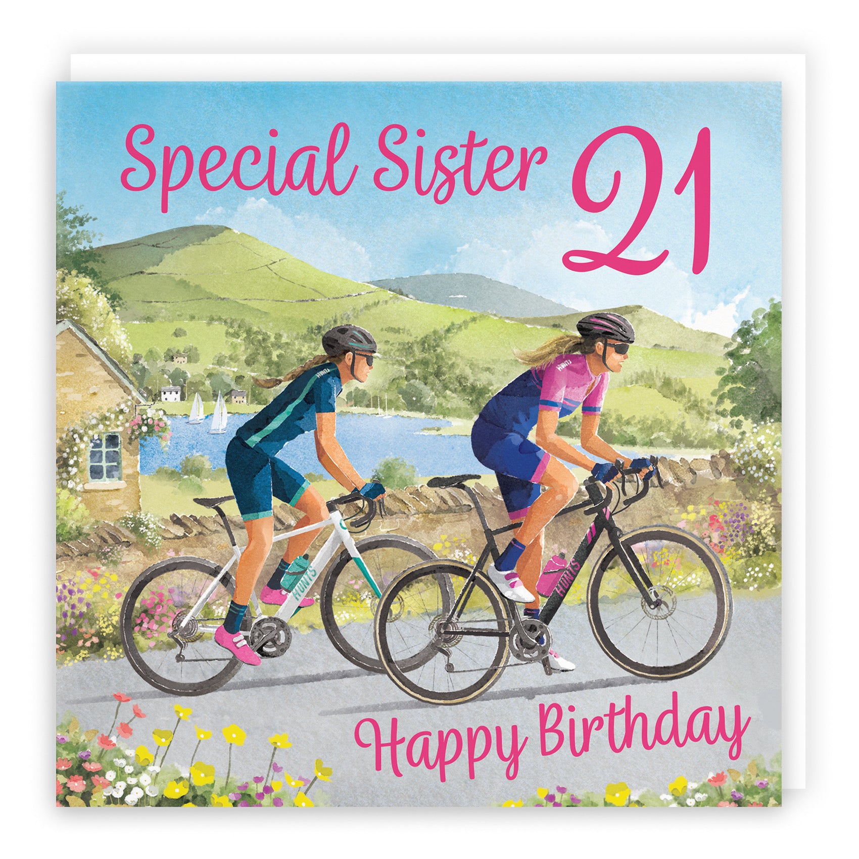 21st Sister Cycling Birthday Card Milo's Gallery - Default Title (B0CQZ418CL)
