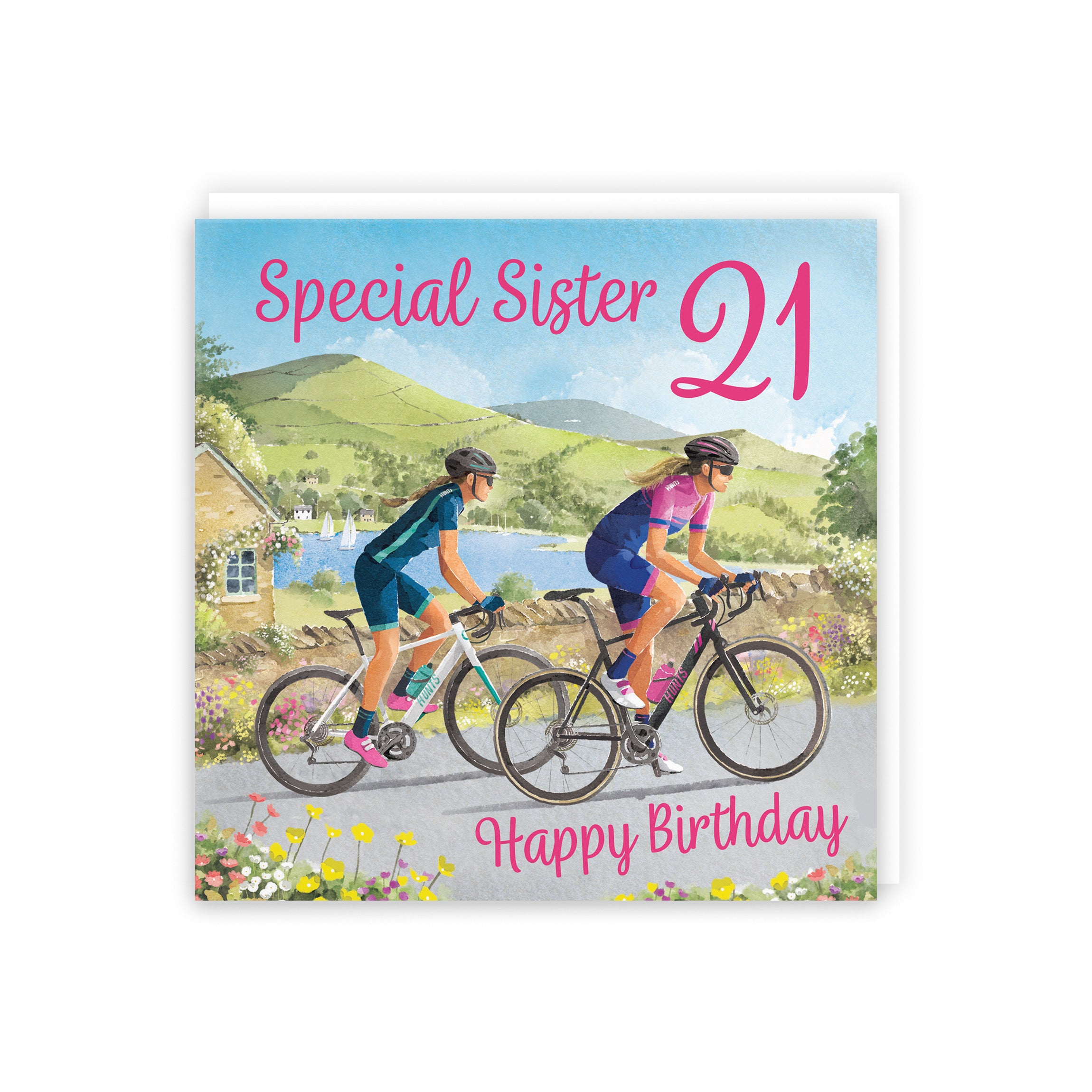 21st Sister Cycling Birthday Card Milo's Gallery - Default Title (B0CQZ418CL)