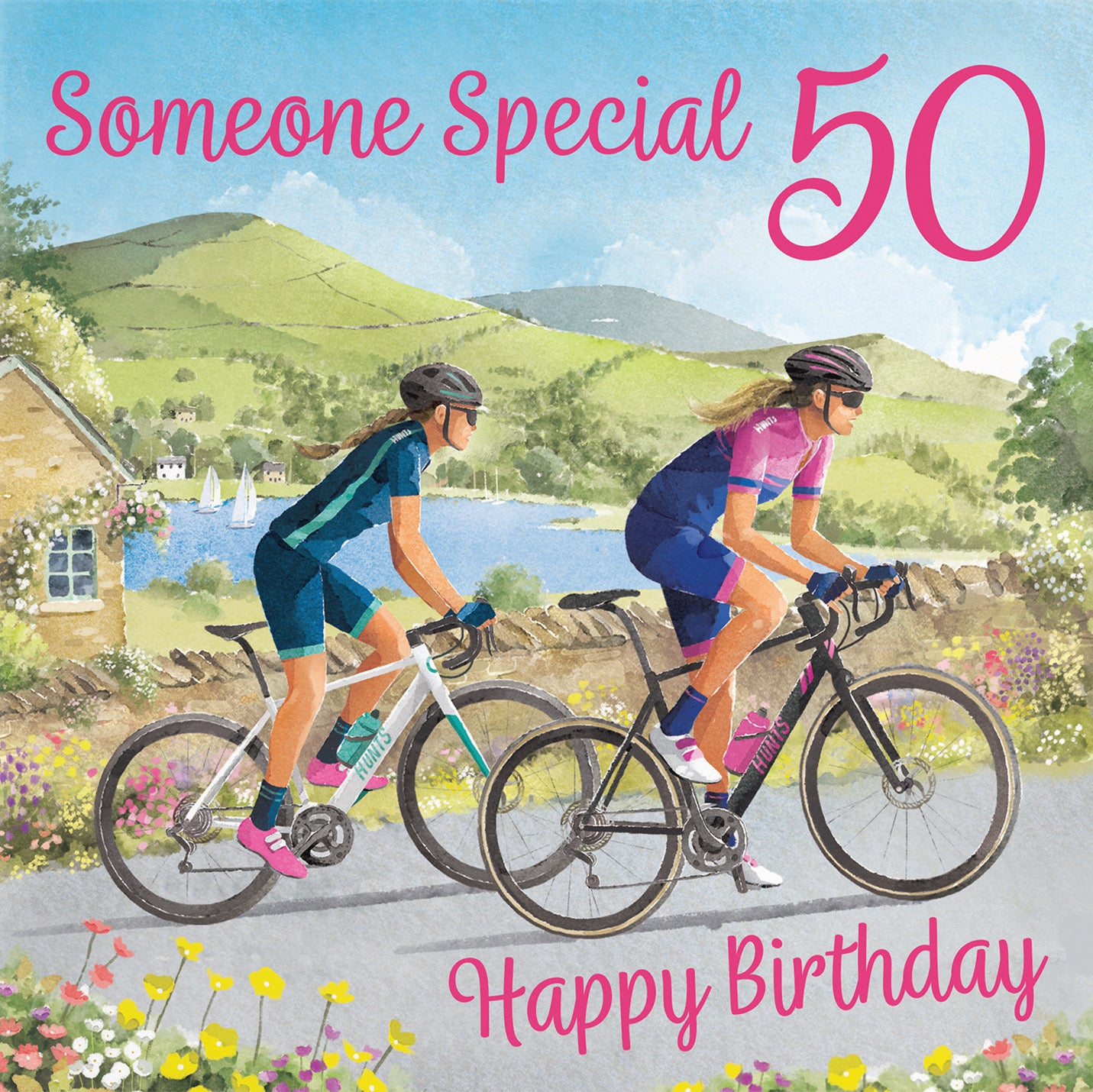 50th Someone Special Women's Cycling Birthday Card Milo's Gallery - Default Title (B0CQZ4HBZT)