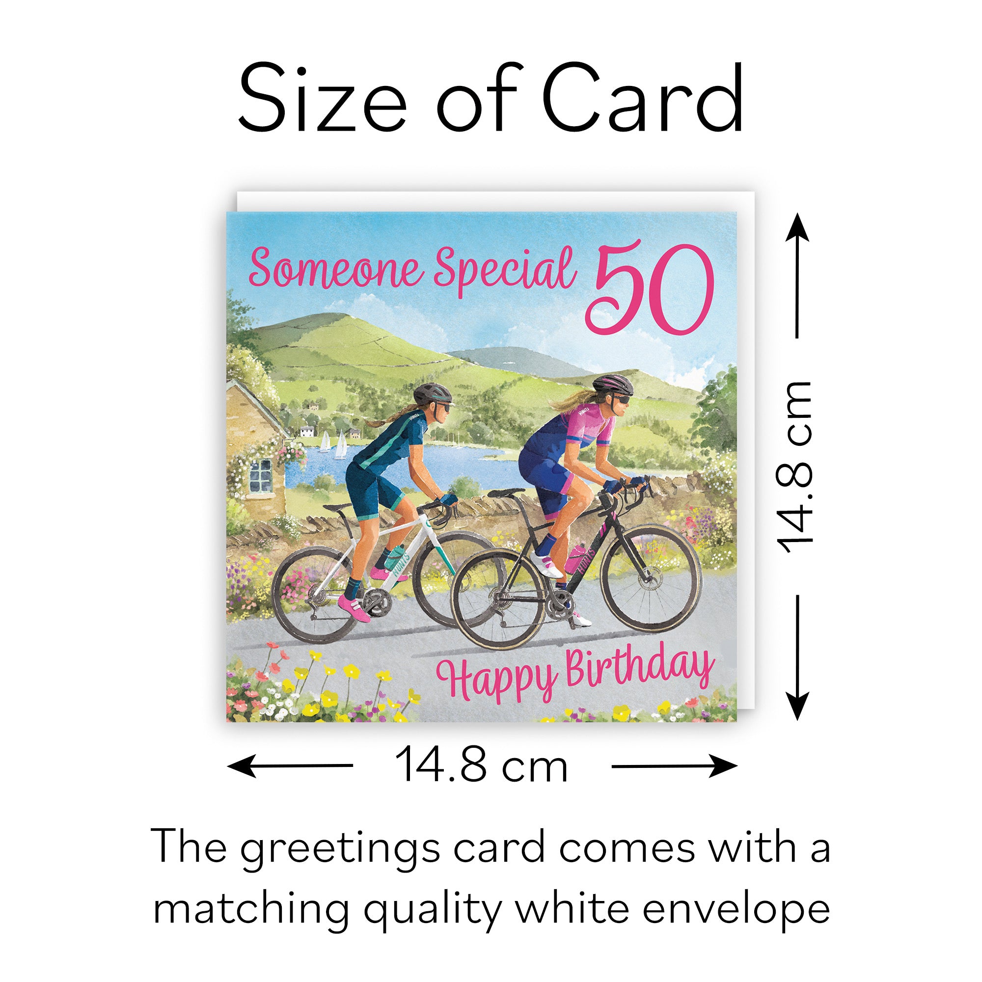 50th Someone Special Women's Cycling Birthday Card Milo's Gallery - Default Title (B0CQZ4HBZT)