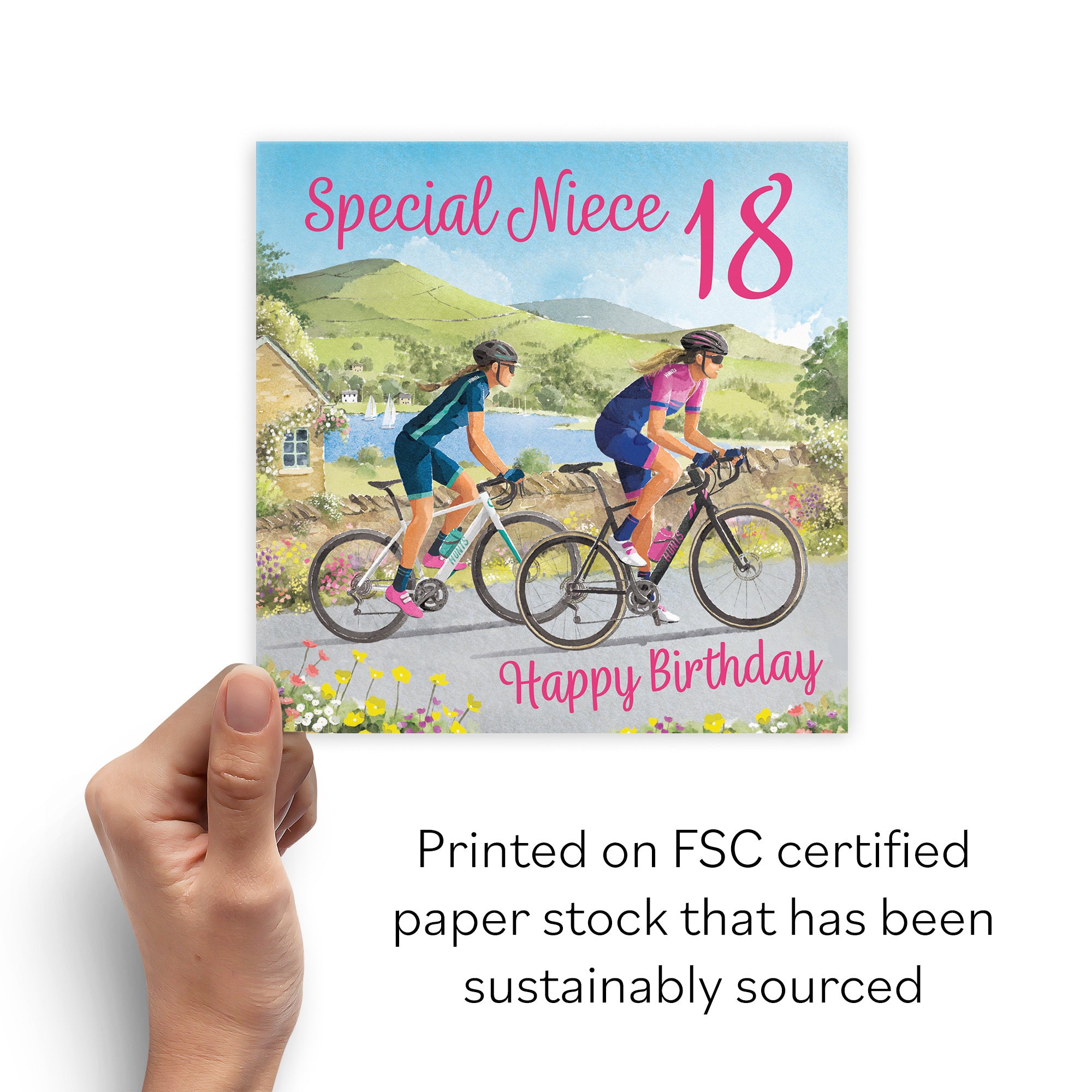 18th Niece Cycling Birthday Card Milo's Gallery - Default Title (B0CQZ4MS3B)