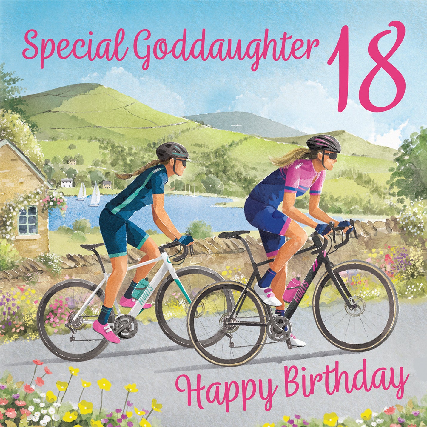 18th Goddaughter Cycling Birthday Card Milo's Gallery - Default Title (B0CQZ4RXVG)