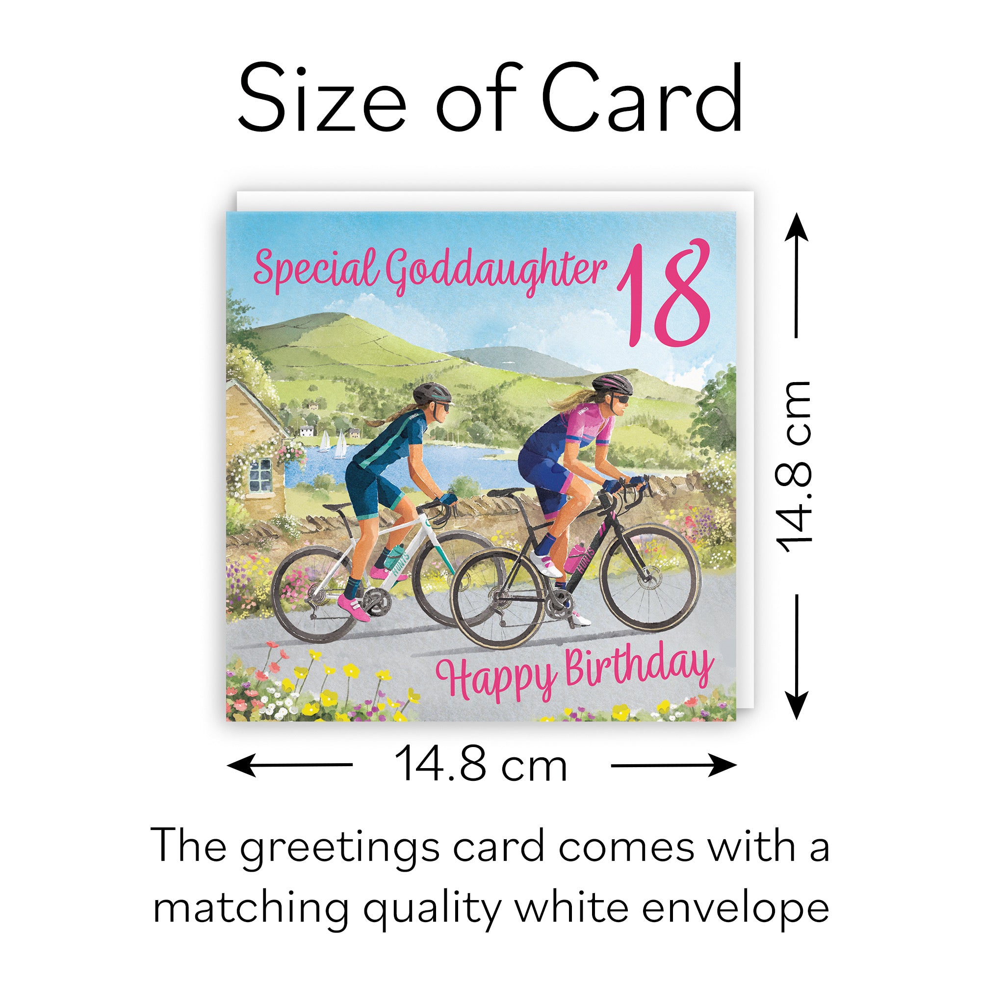 18th Goddaughter Cycling Birthday Card Milo's Gallery - Default Title (B0CQZ4RXVG)