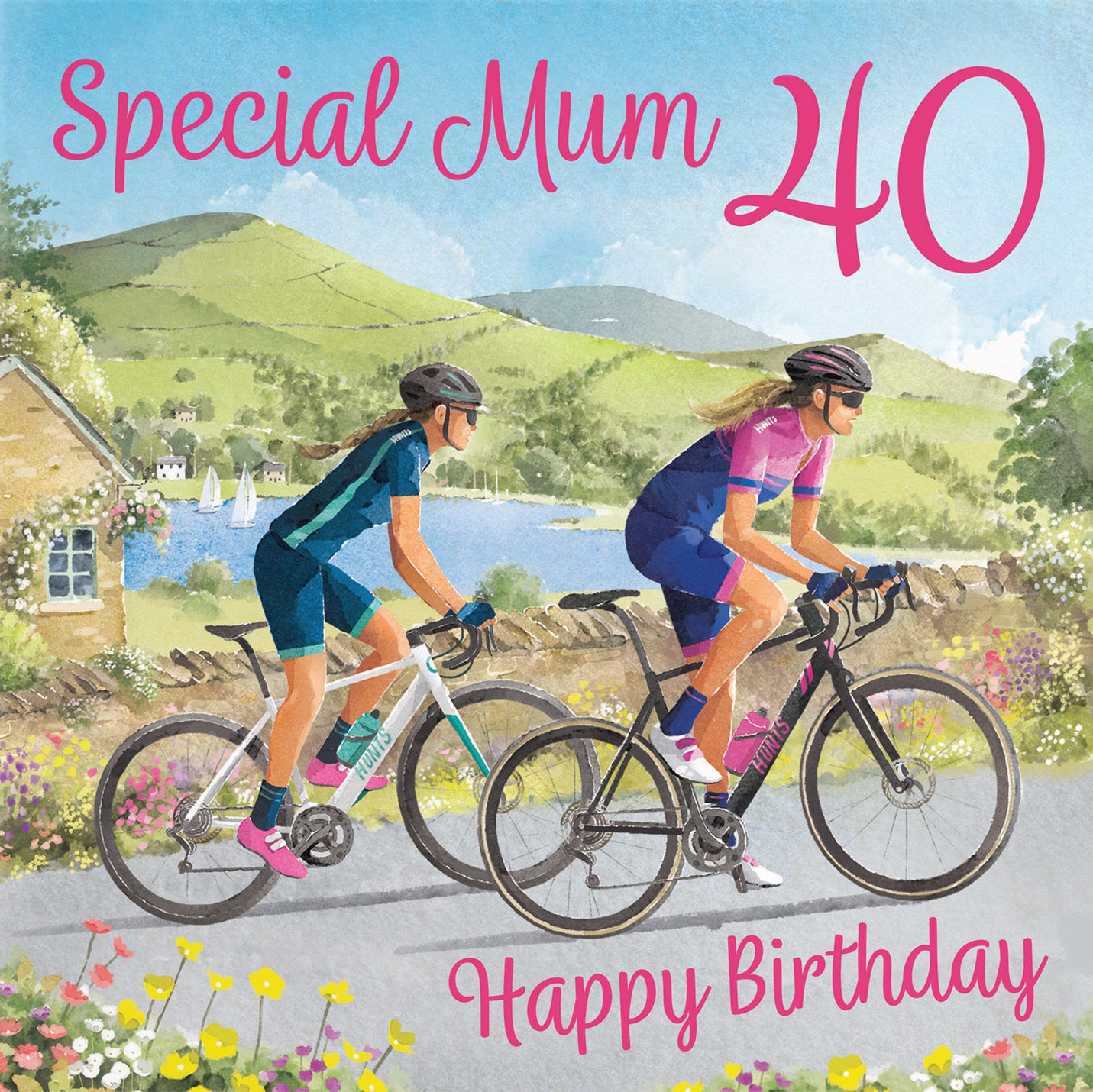 40th Mum Cycling Birthday Card Milo's Gallery - Default Title (B0CQZ4RXVH)