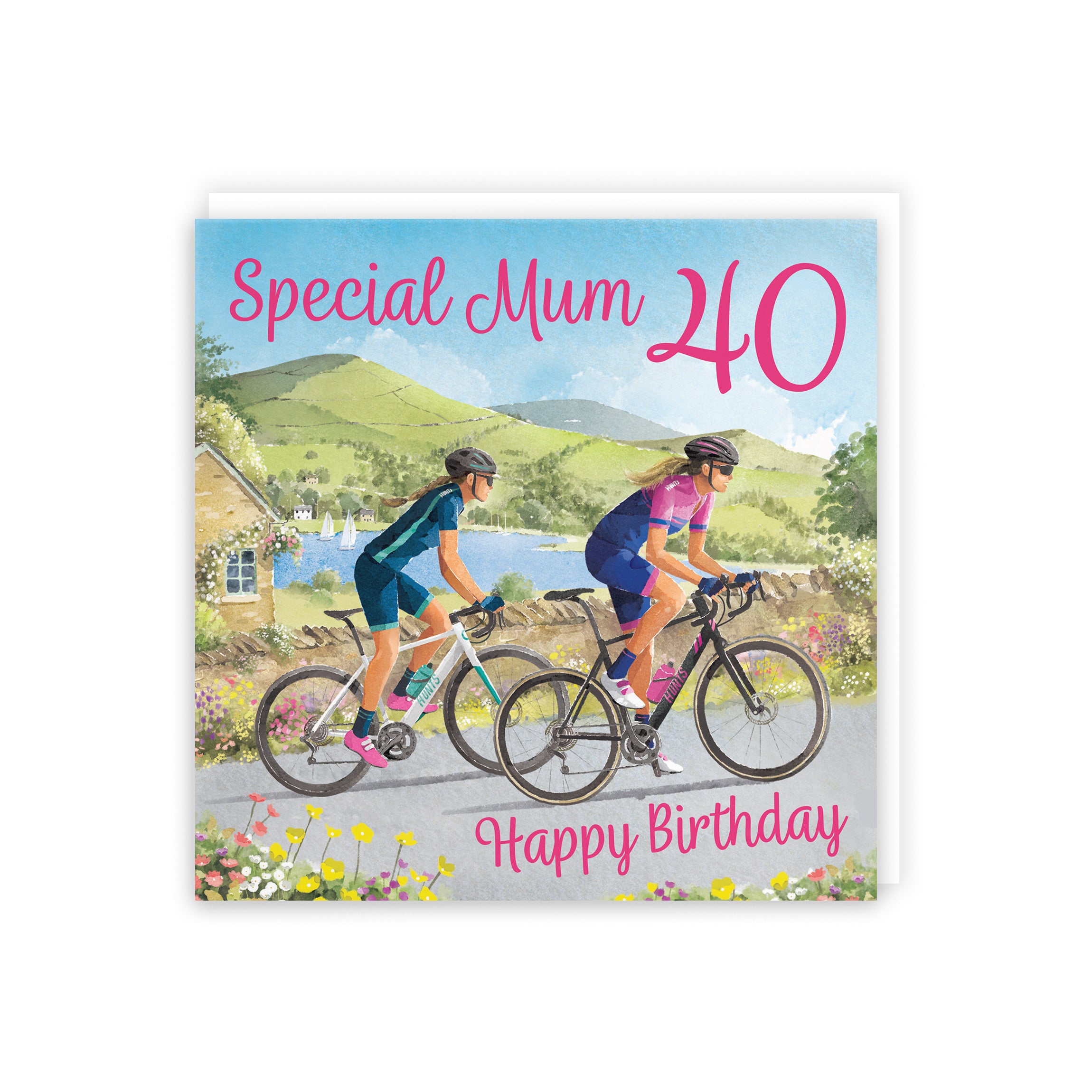 40th Mum Cycling Birthday Card Milo's Gallery - Default Title (B0CQZ4RXVH)