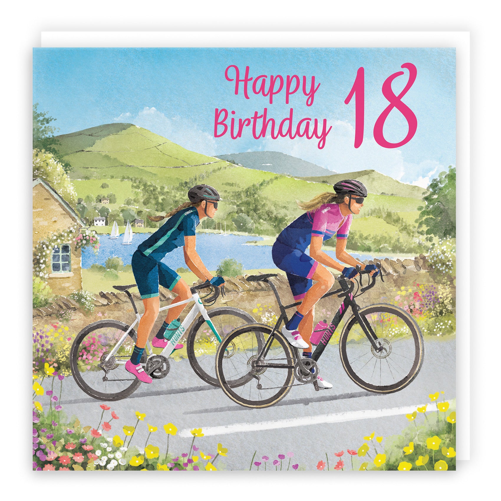 Cycling Female 18th Birthday Card Milo's Gallery - Default Title (B0CQZ4X87P)
