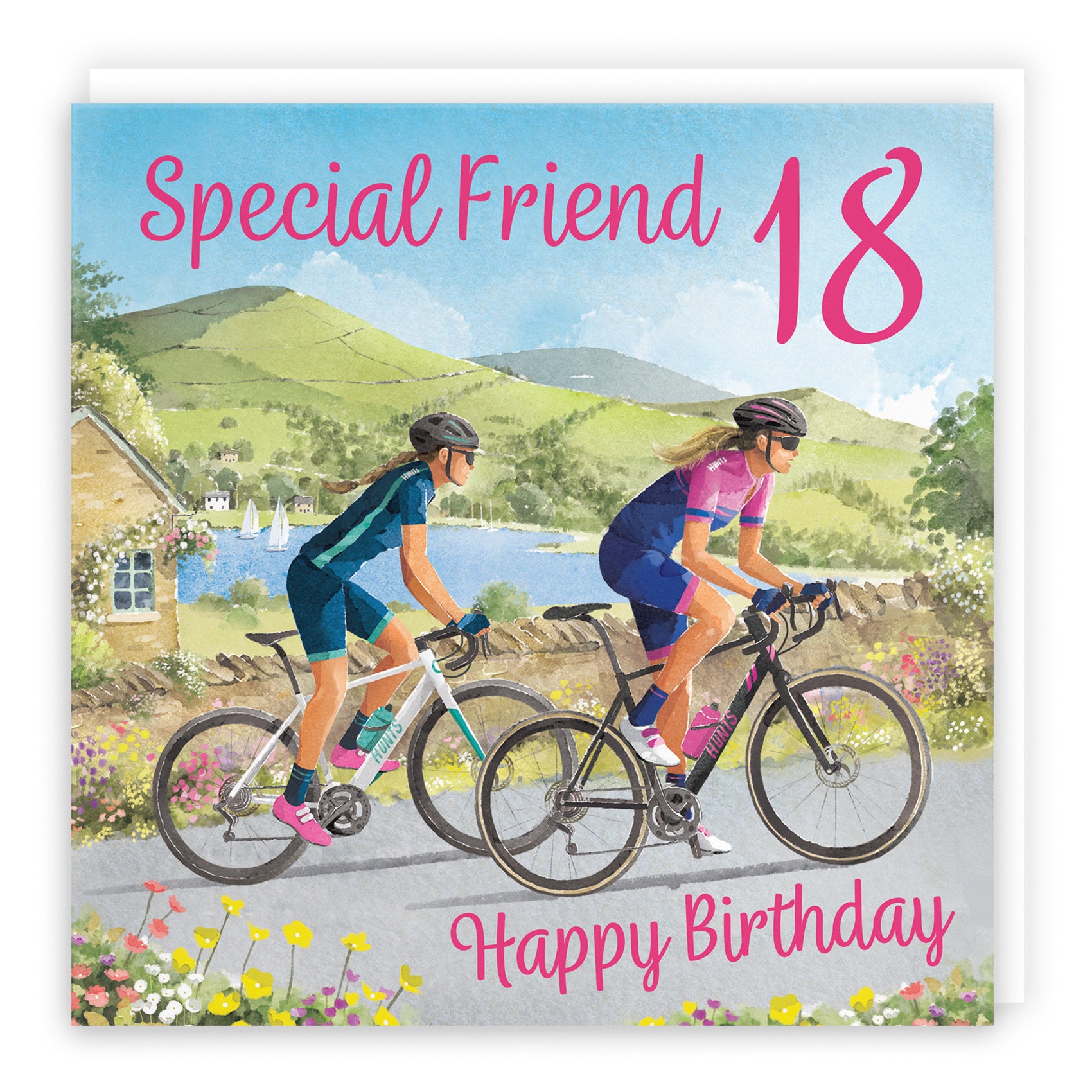 18th Friend Women's Cycling Birthday Card Milo's Gallery - Default Title (B0CQZ553MV)