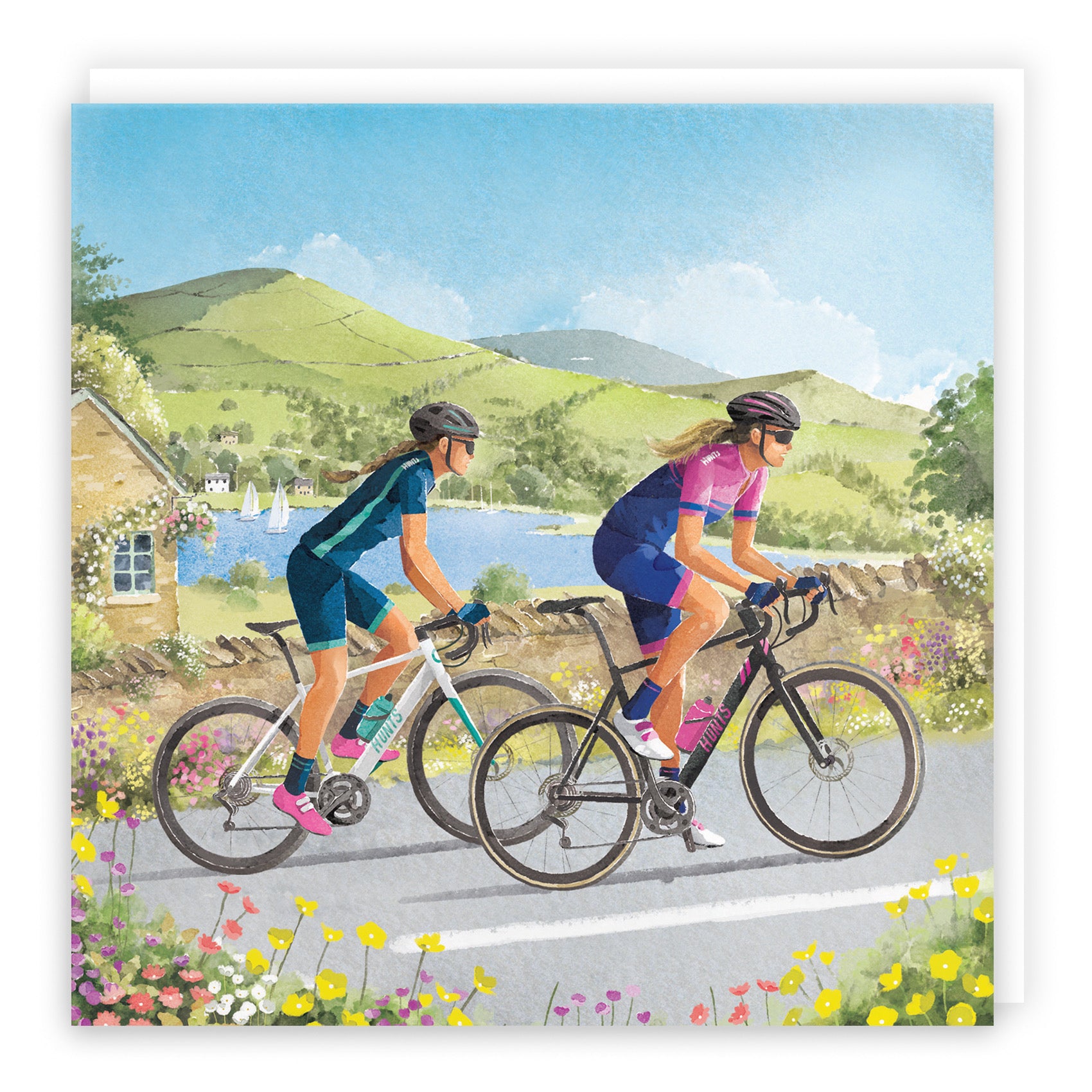 Cycling Female Blank Card Milo's Gallery - Default Title (B0CQZ57TZZ)