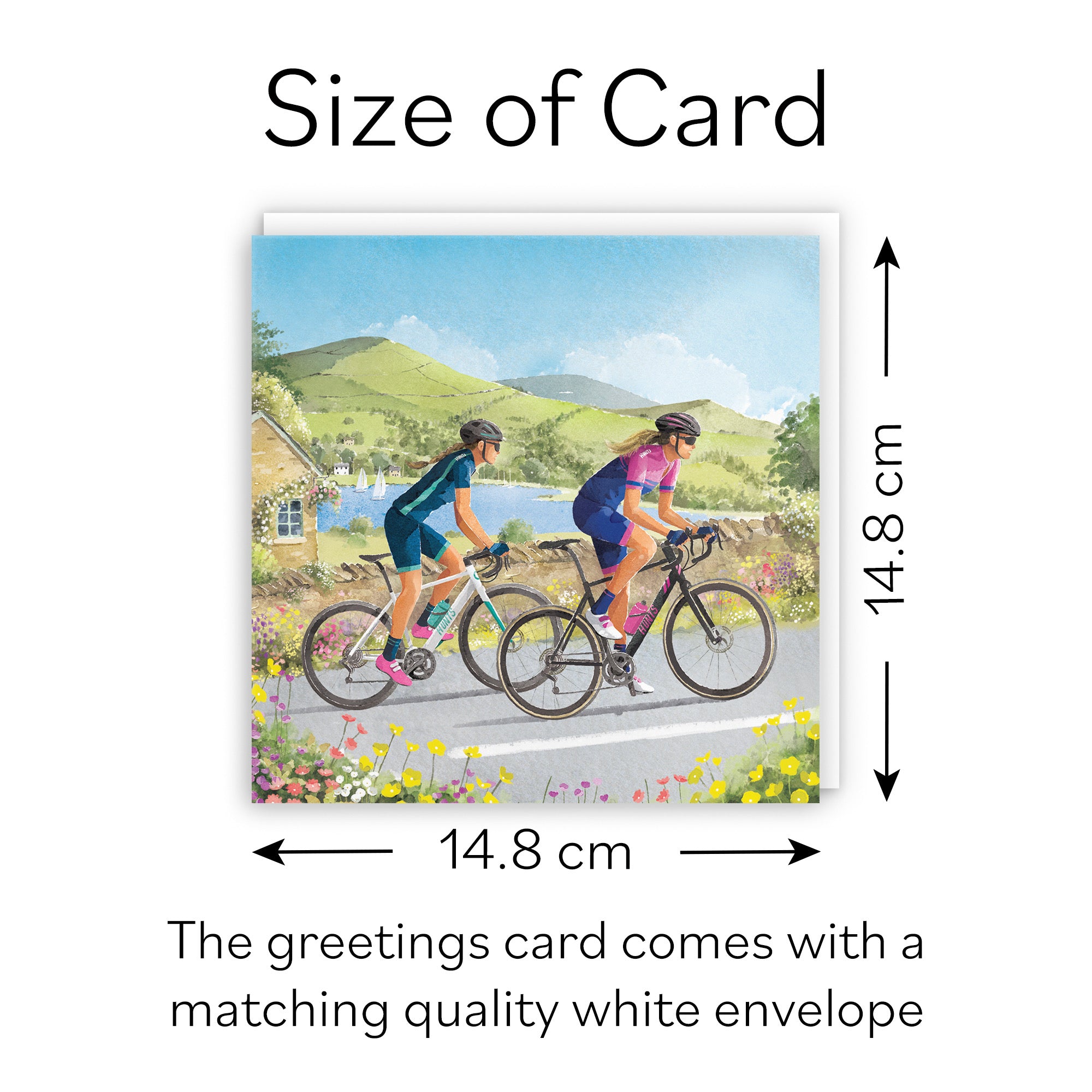 Cycling Female Blank Card Milo's Gallery - Default Title (B0CQZ57TZZ)