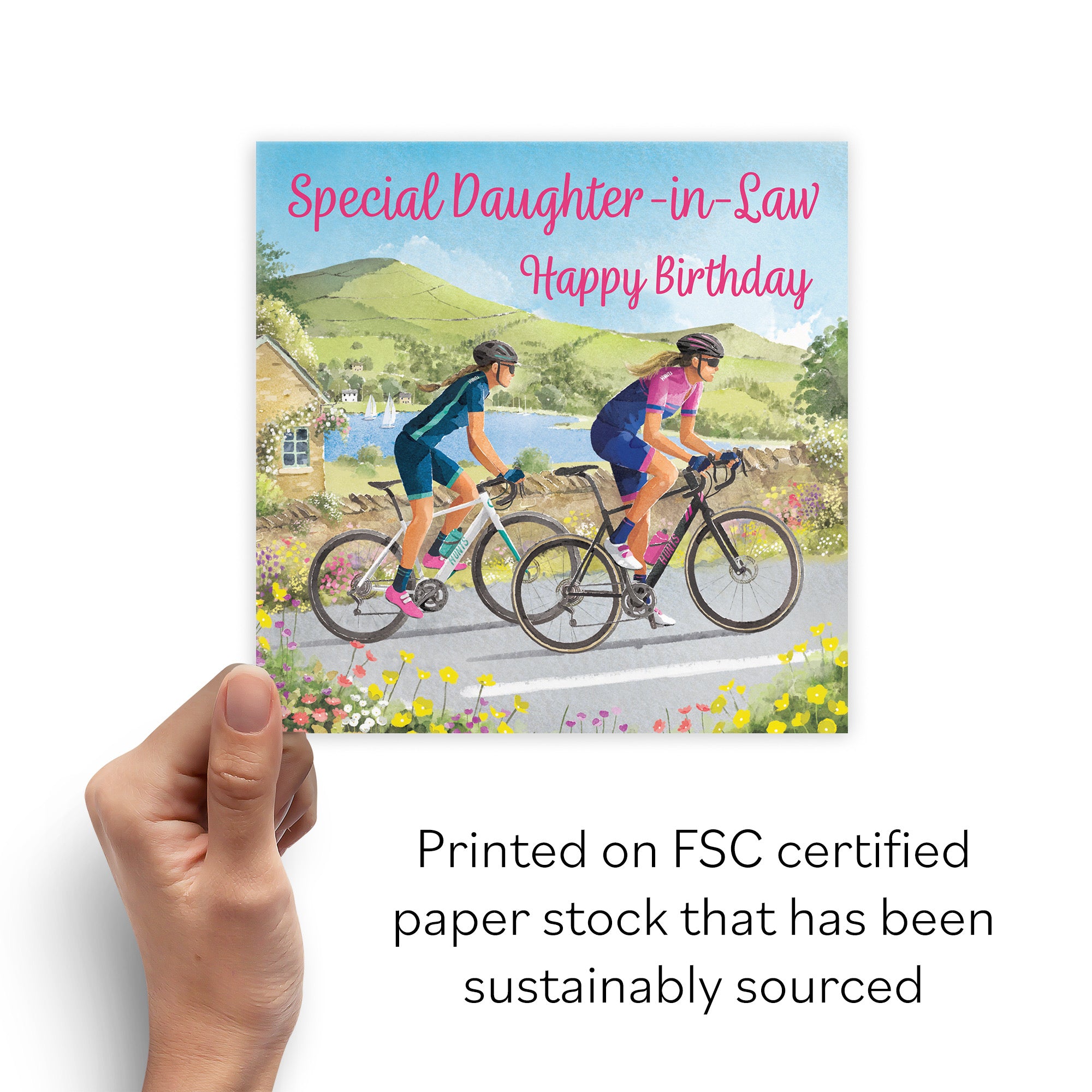 Daughter In Law Cycling Birthday Card Milo's Gallery - Default Title (B0CQZ5G64H)