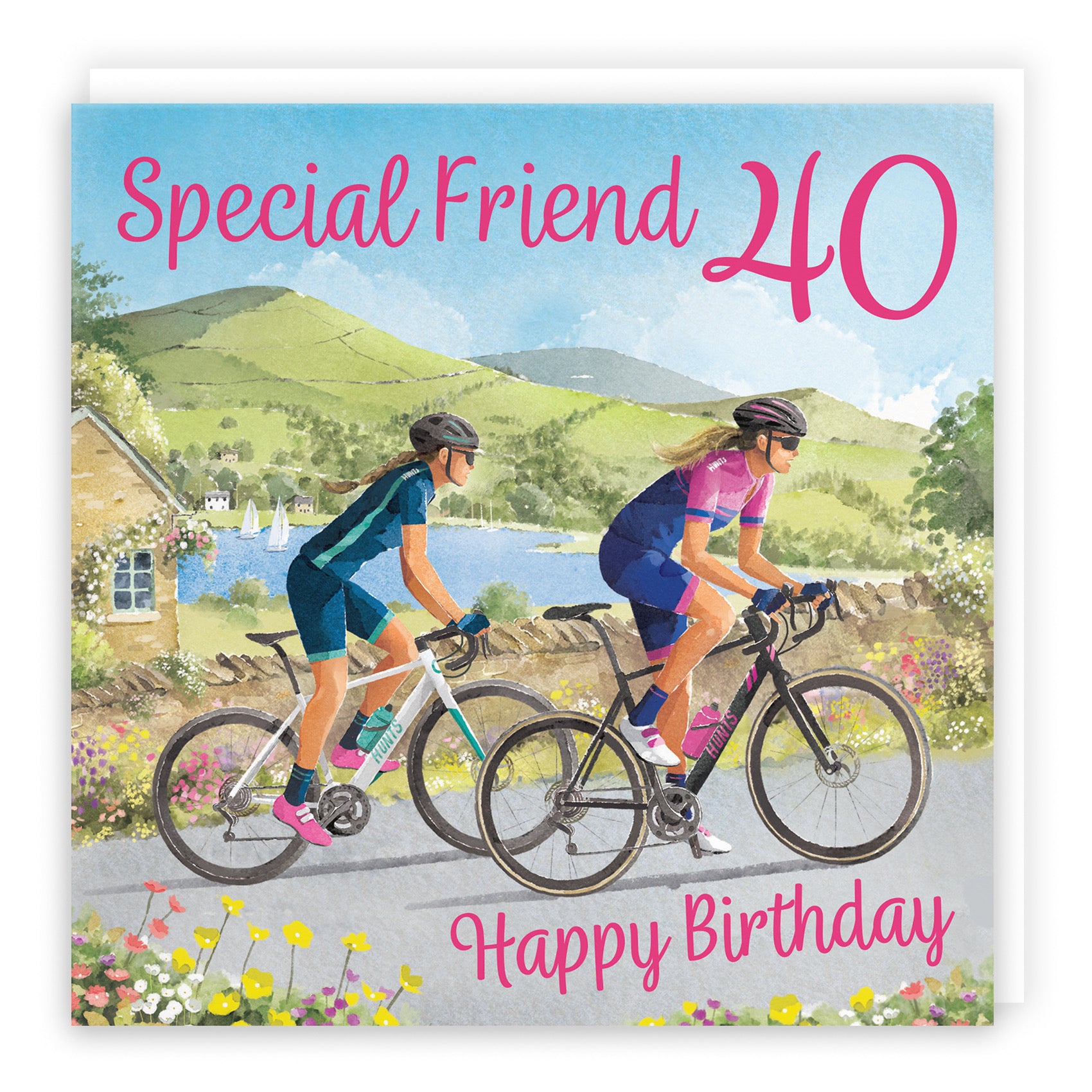 40th Friend Women's Cycling Birthday Card Milo's Gallery - Default Title (B0CQZ5HVPQ)