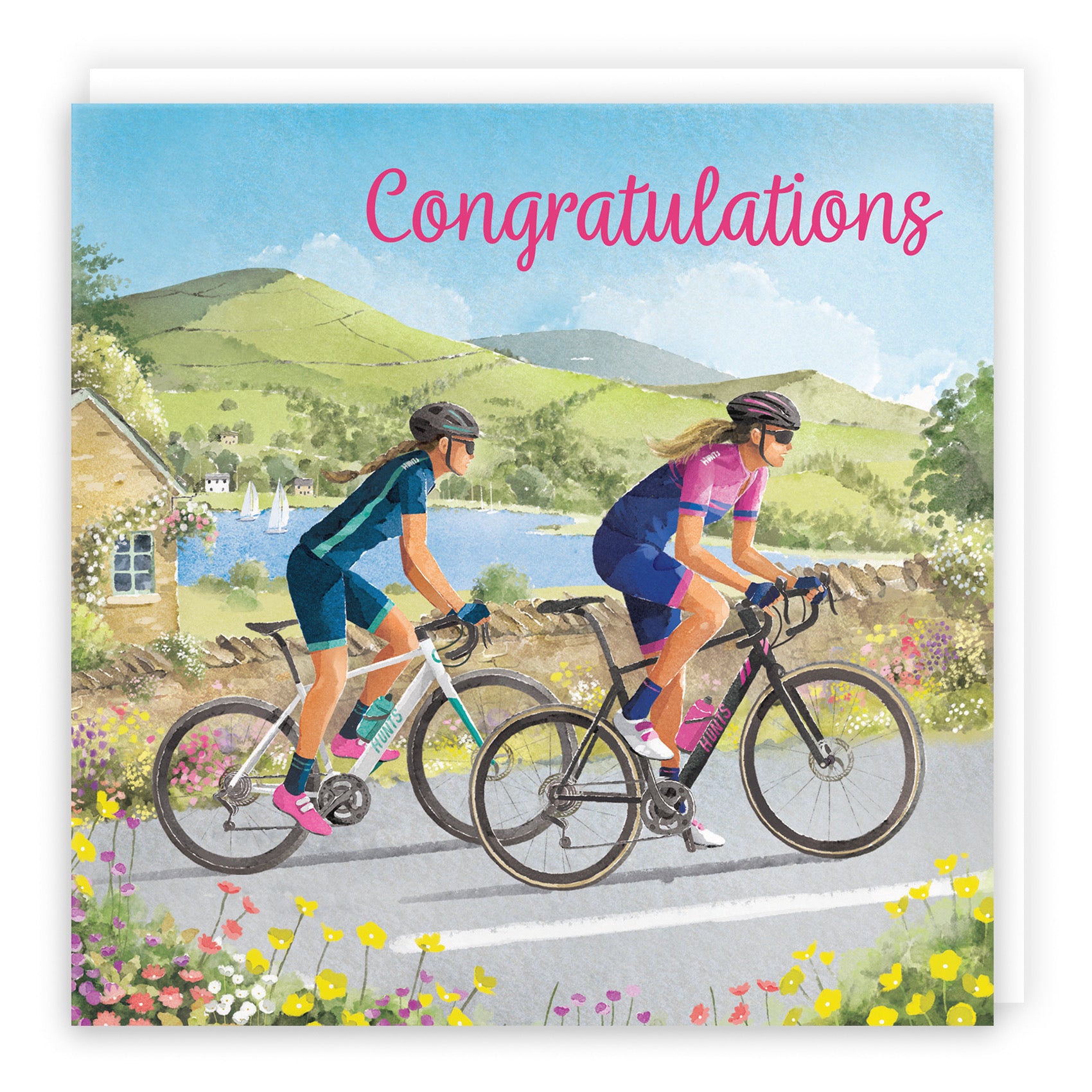 Cycling Female Congratulations Card Milo's Gallery - Default Title (B0CQZ5PSFG)