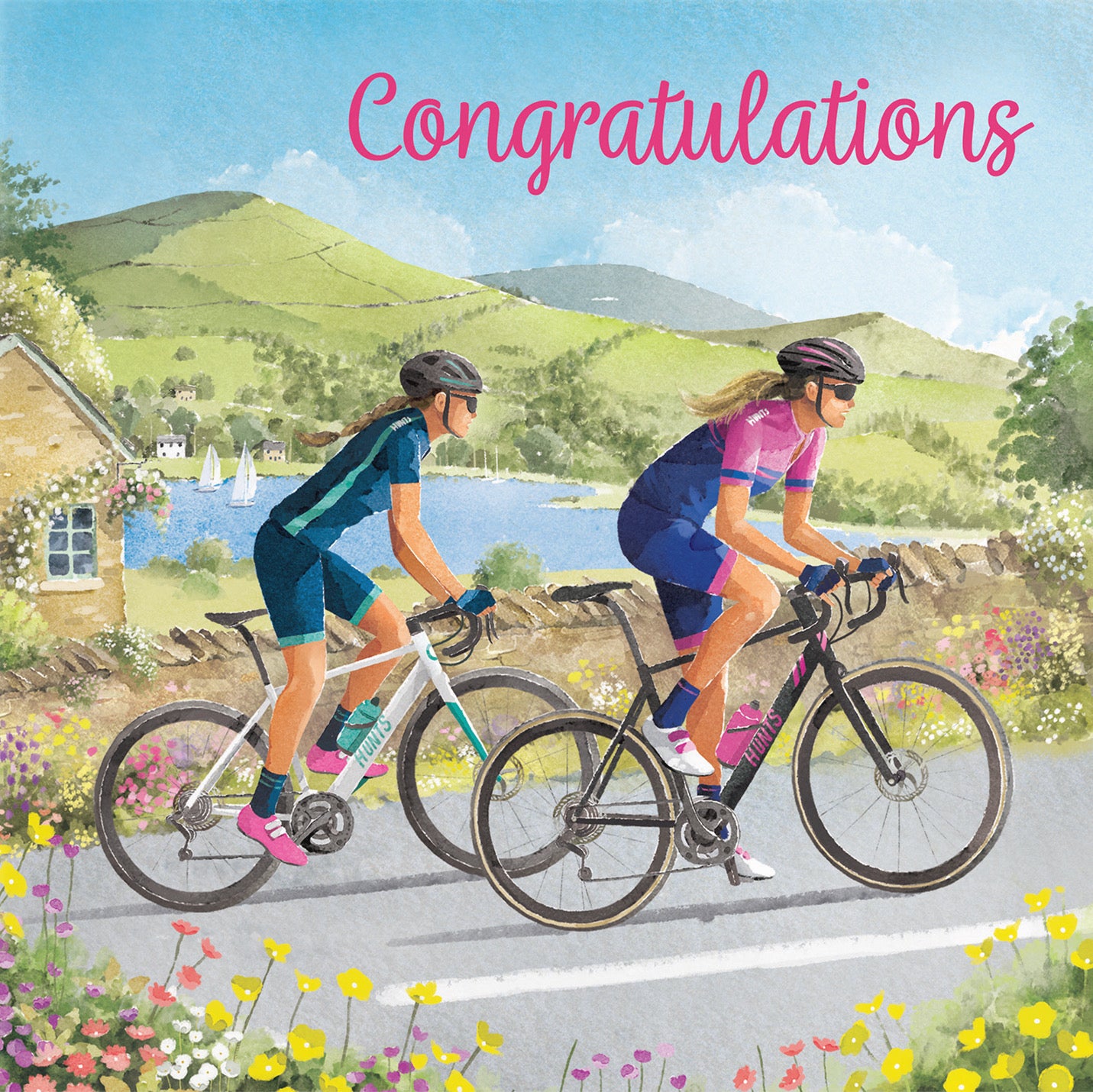 Cycling Female Congratulations Card Milo's Gallery - Default Title (B0CQZ5PSFG)