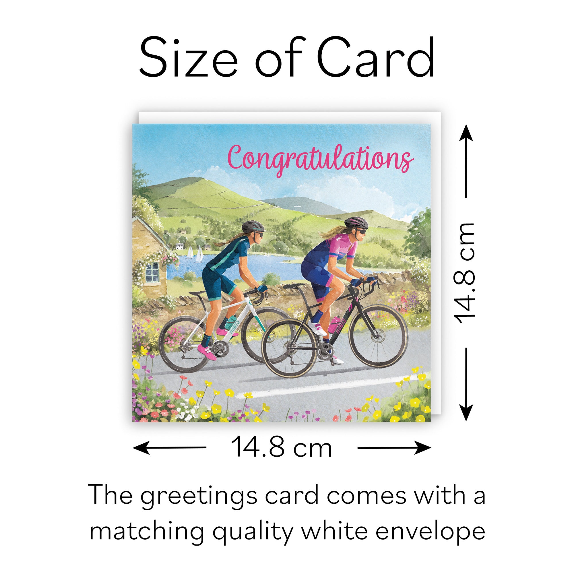 Cycling Female Congratulations Card Milo's Gallery - Default Title (B0CQZ5PSFG)