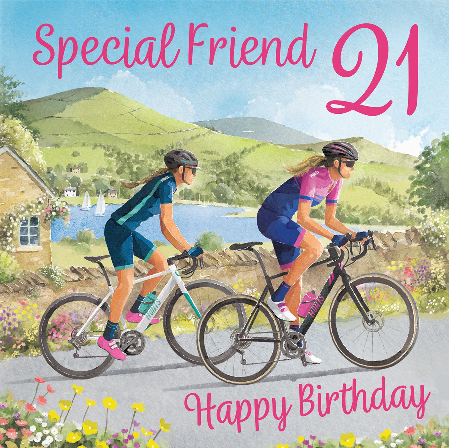 21st Friend Women's Cycling Birthday Card Milo's Gallery - Default Title (B0CQZ5QPST)