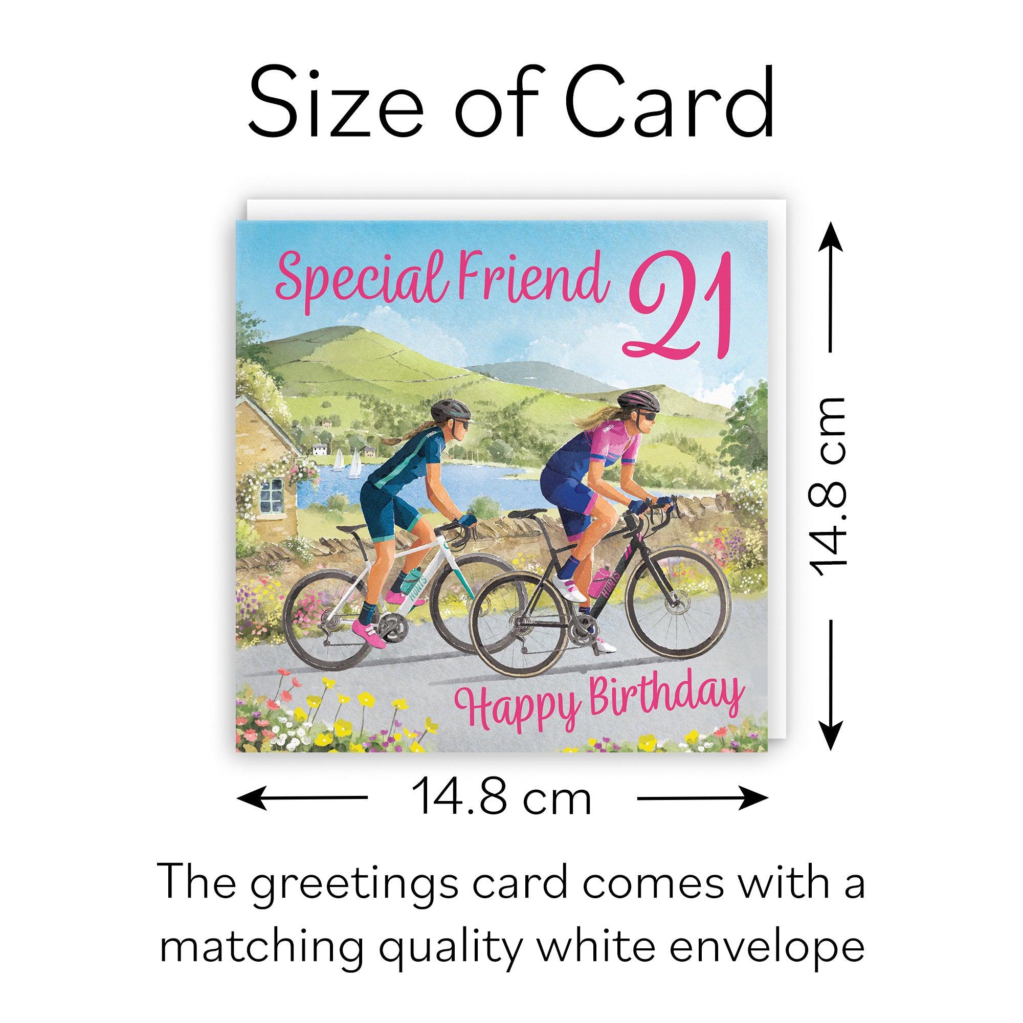 21st Friend Women's Cycling Birthday Card Milo's Gallery - Default Title (B0CQZ5QPST)