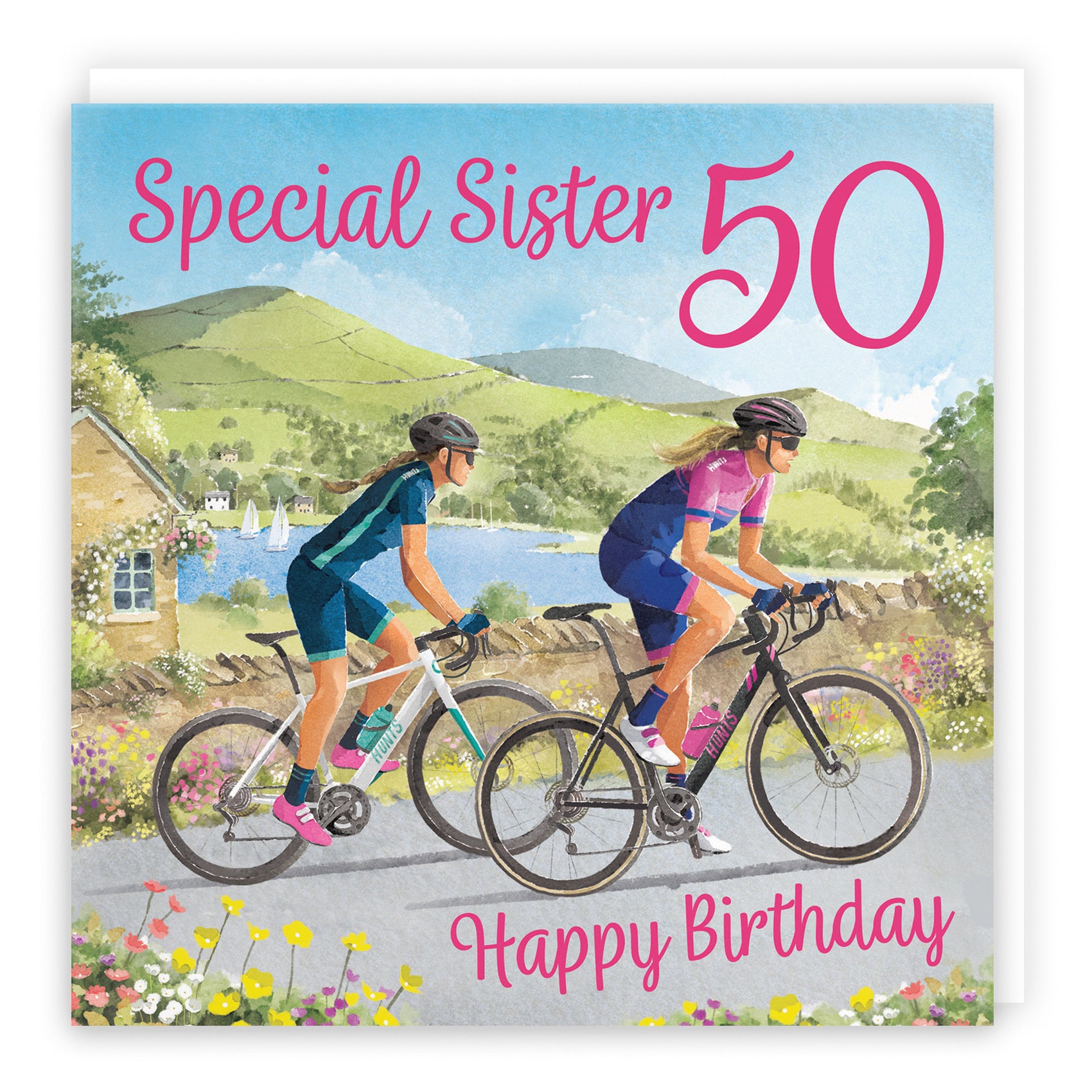 50th Sister Cycling Birthday Card Milo's Gallery - Default Title (B0CQZ5SPBB)