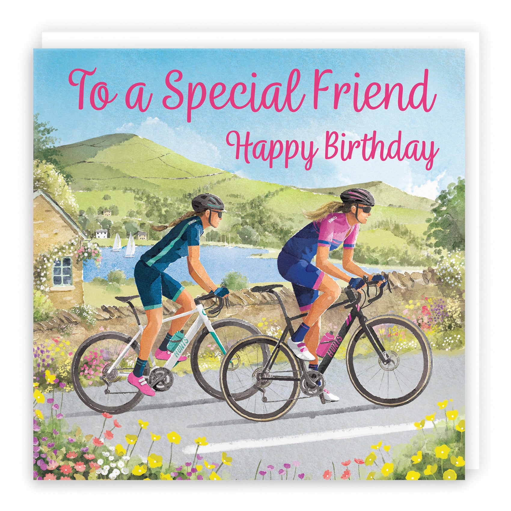 Friend Female Cycling Birthday Card Milo's Gallery - Default Title (B0CQZ5X34Q)