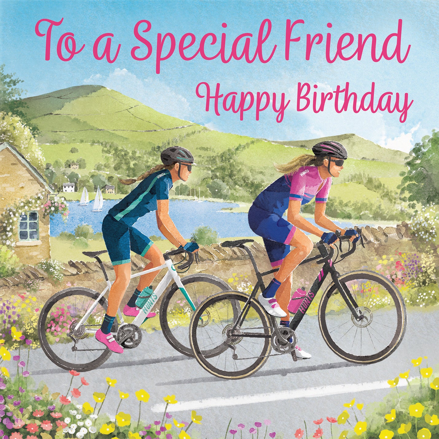 Friend Female Cycling Birthday Card Milo's Gallery - Default Title (B0CQZ5X34Q)