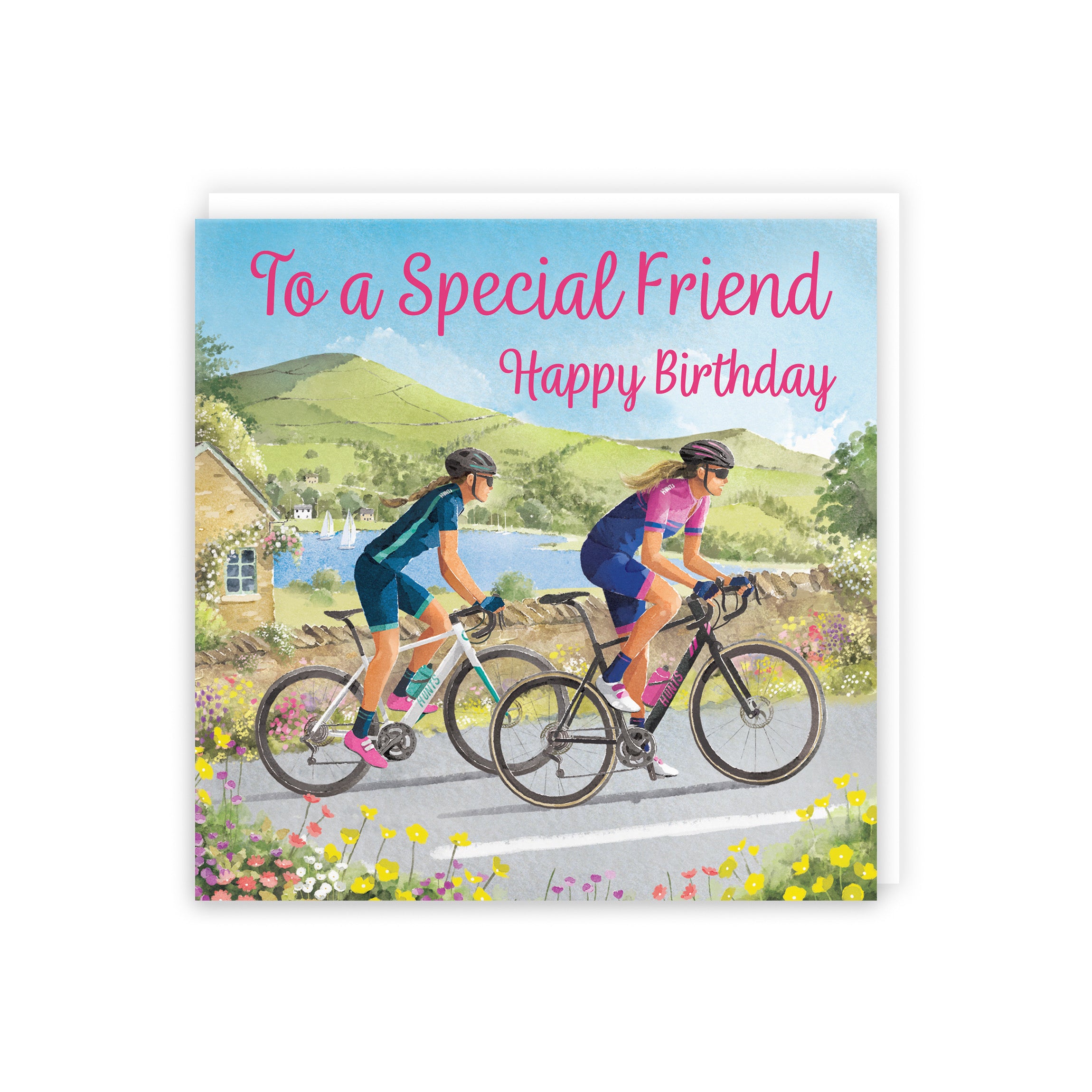 Friend Female Cycling Birthday Card Milo's Gallery - Default Title (B0CQZ5X34Q)